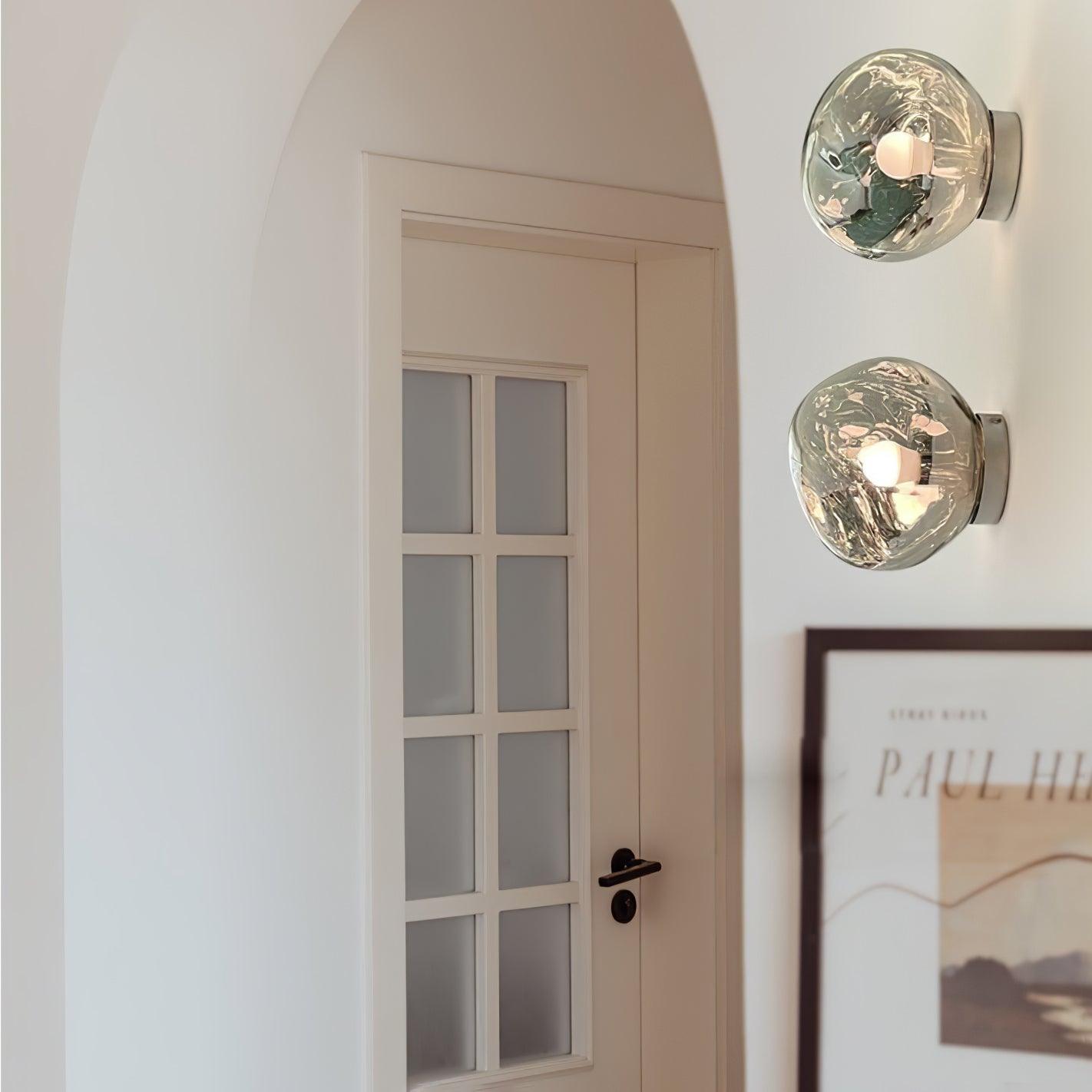 Auden Amber Glass Wall Lamp - Letslighting