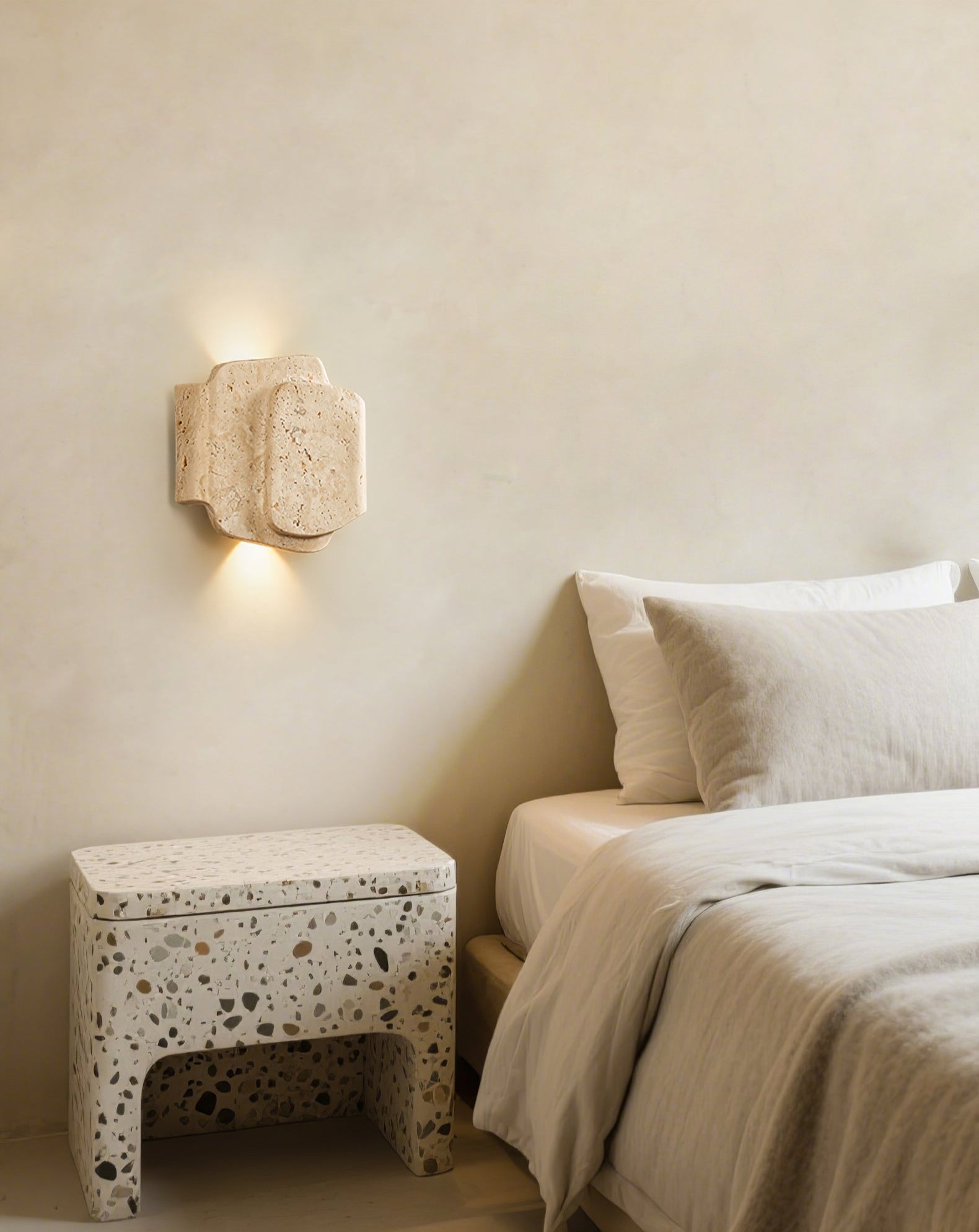 Layered Travertine Wall Light - Letslighting