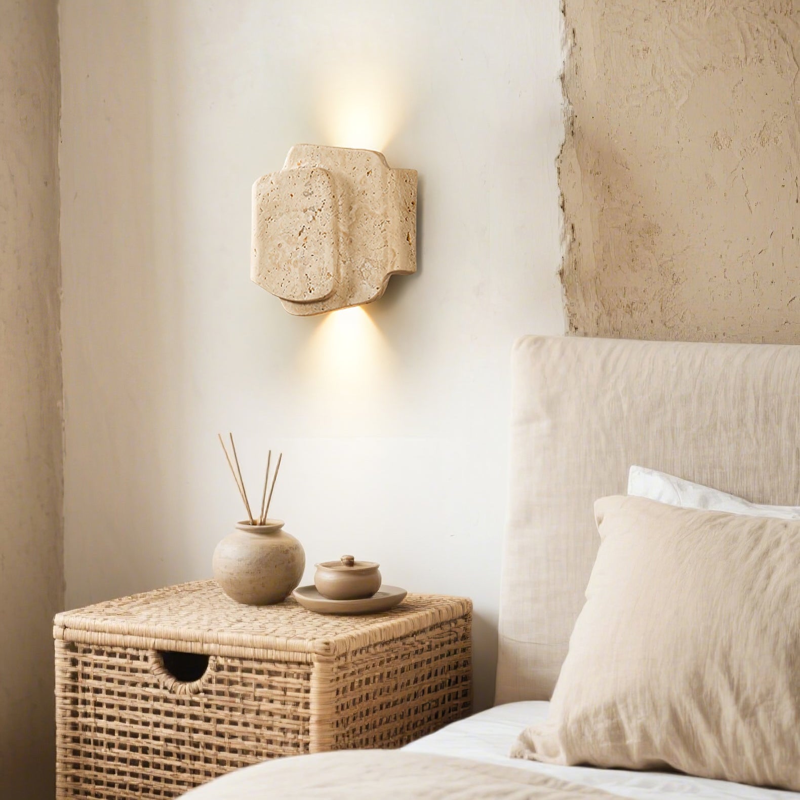 Layered Travertine Wall Light - Letslighting