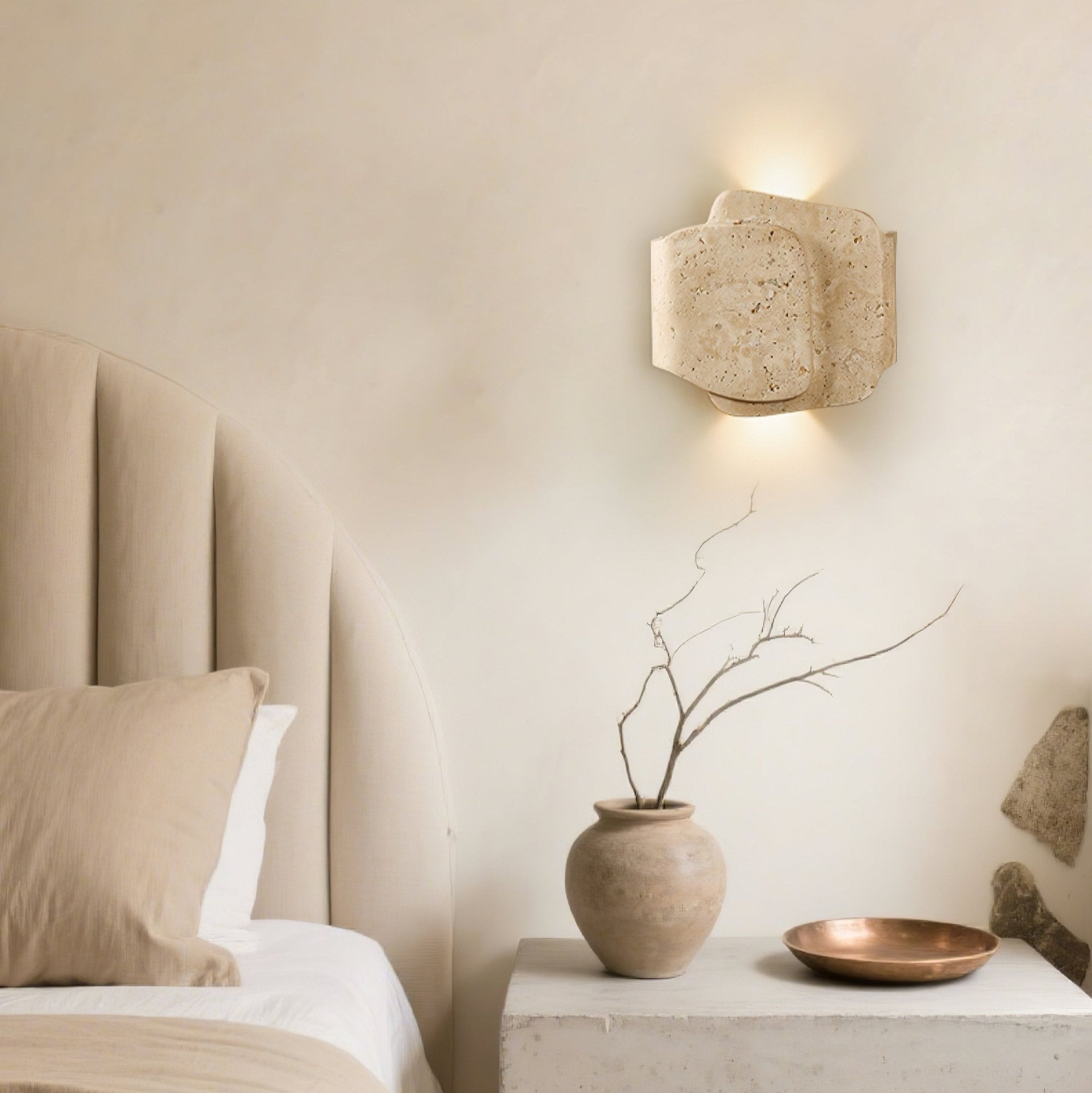 Layered Travertine Wall Light - Letslighting