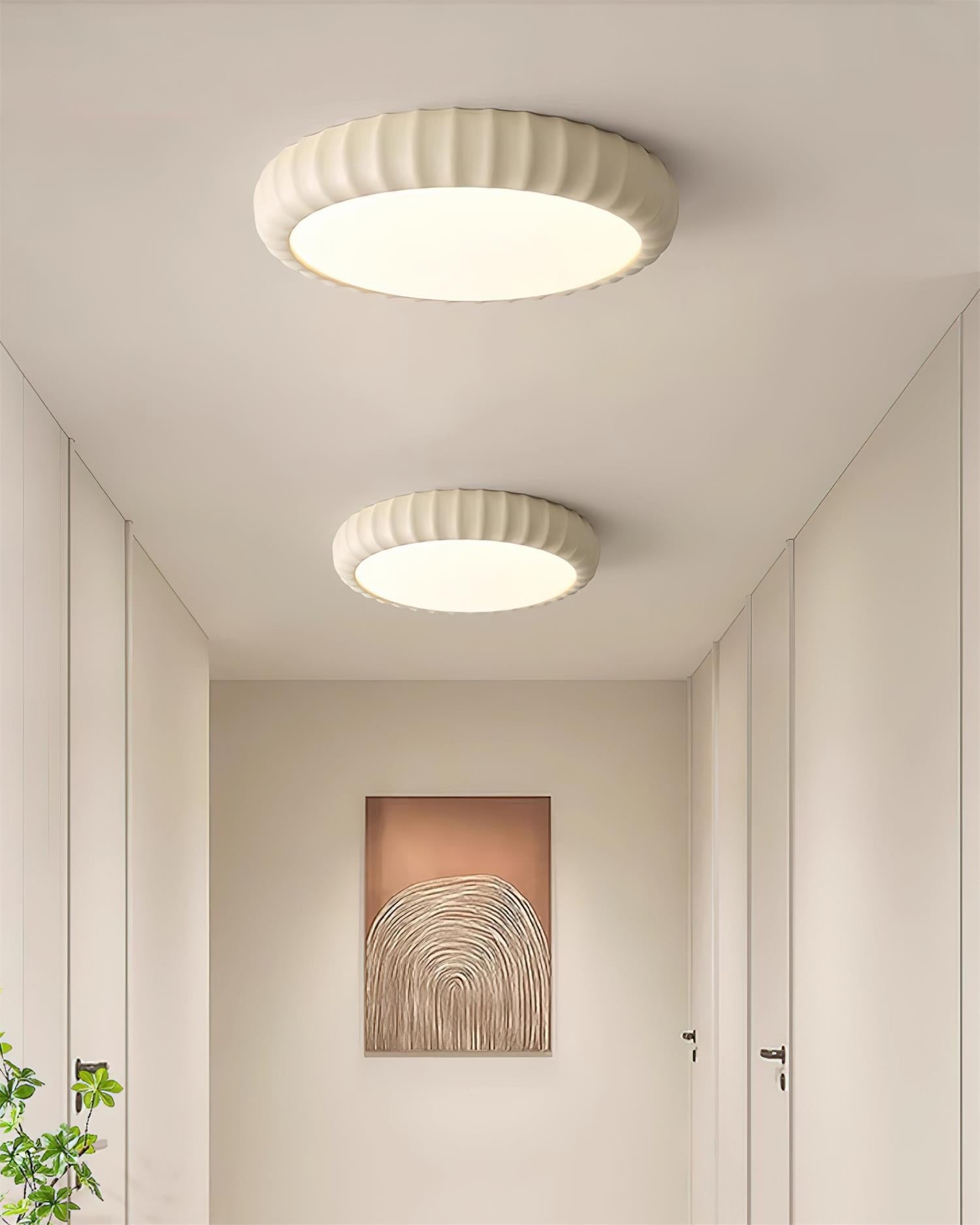 Ceiling Light Soft Green Resin Minimalist Flush Mount Modern - Letslighting