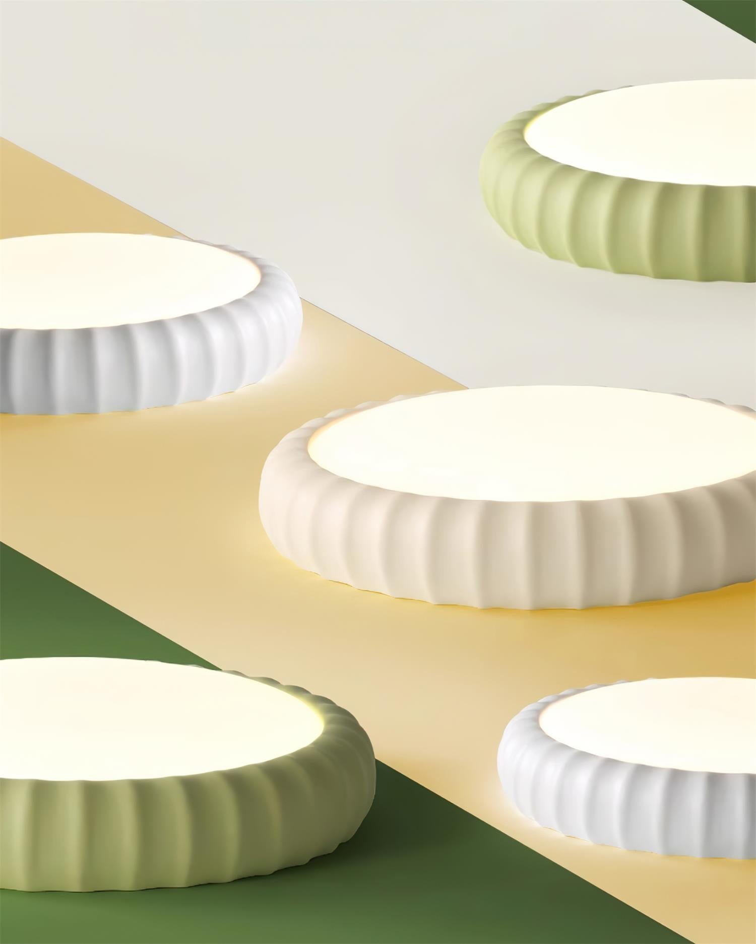 Ceiling Light Soft Green Resin Minimalist Flush Mount Modern - Letslighting