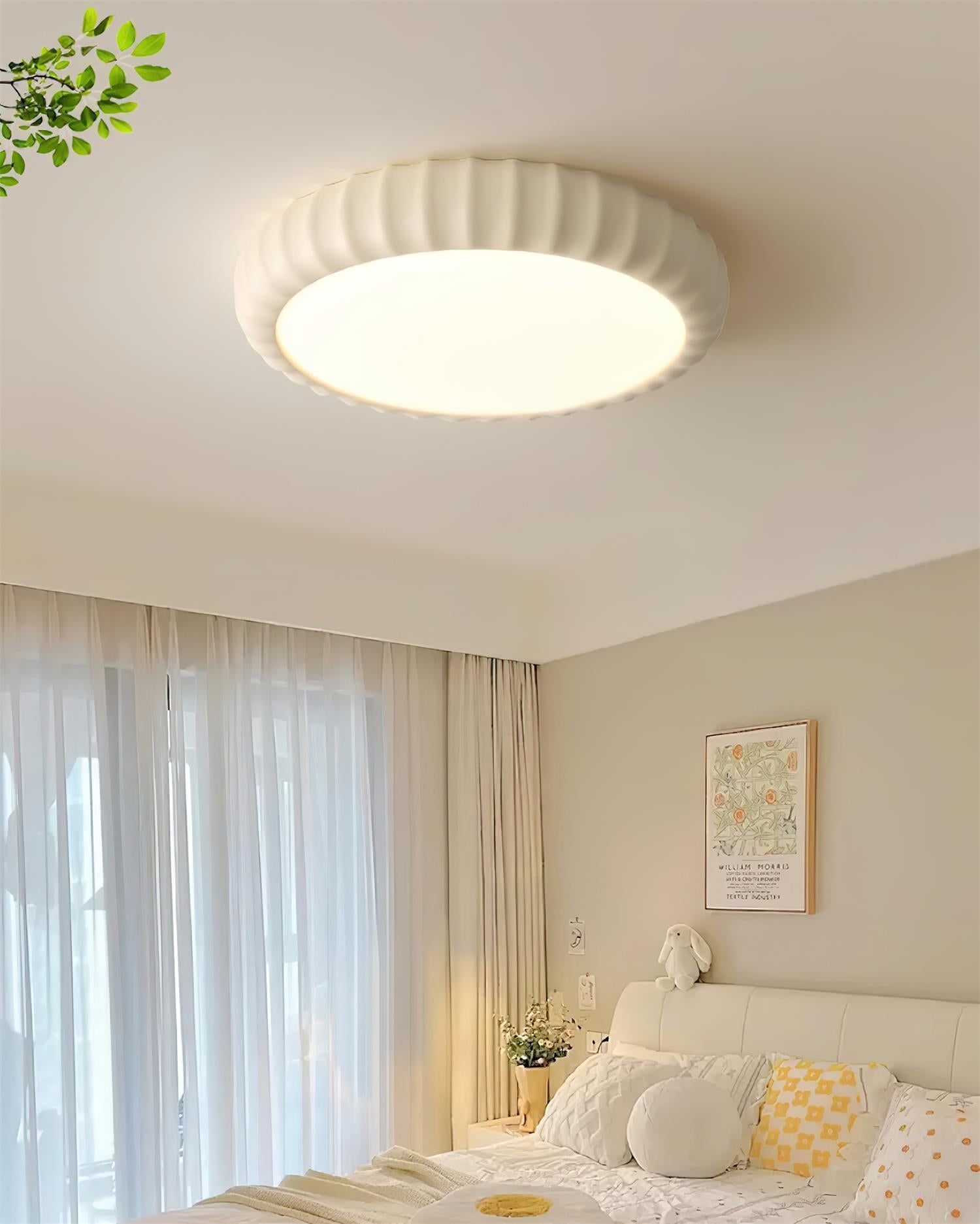 Ceiling Light Soft Green Resin Minimalist Flush Mount Modern - Letslighting