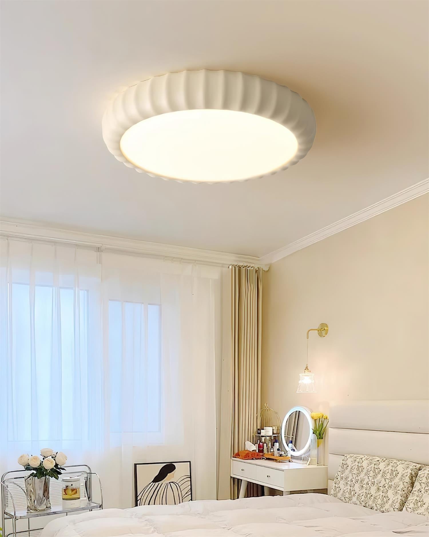 Ceiling Light Soft Green Resin Minimalist Flush Mount Modern - Letslighting