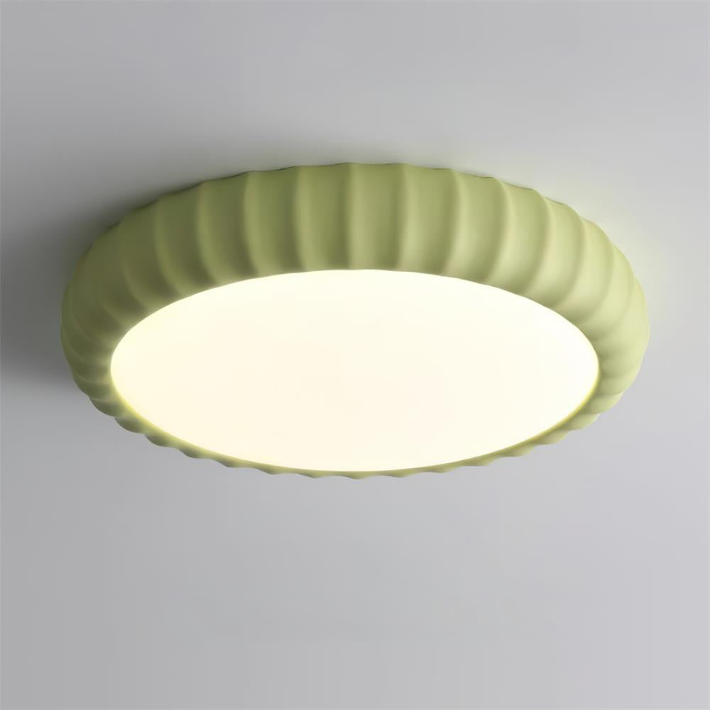 Ceiling Light Soft Green Resin Minimalist Flush Mount Modern - Letslighting