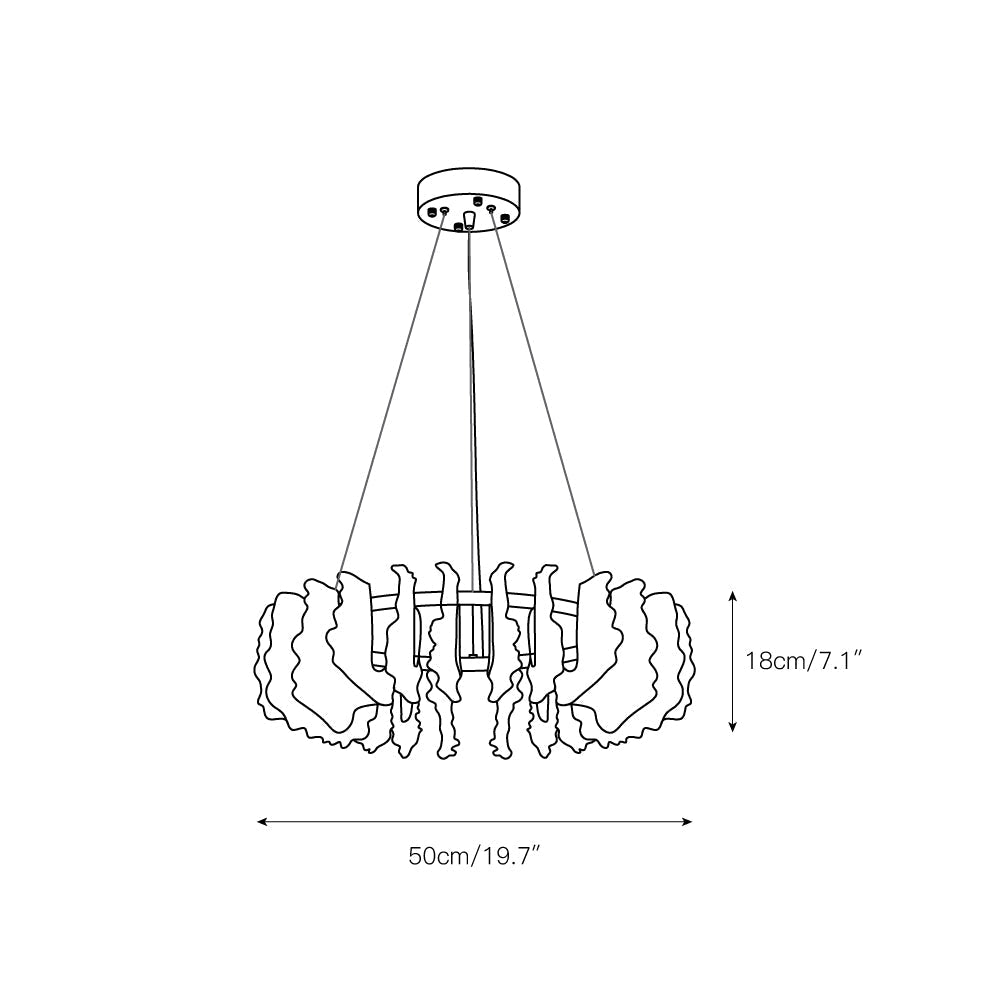 Ulcarir Luxury Leaf Glass Acrylic Chandelier - Letslighting