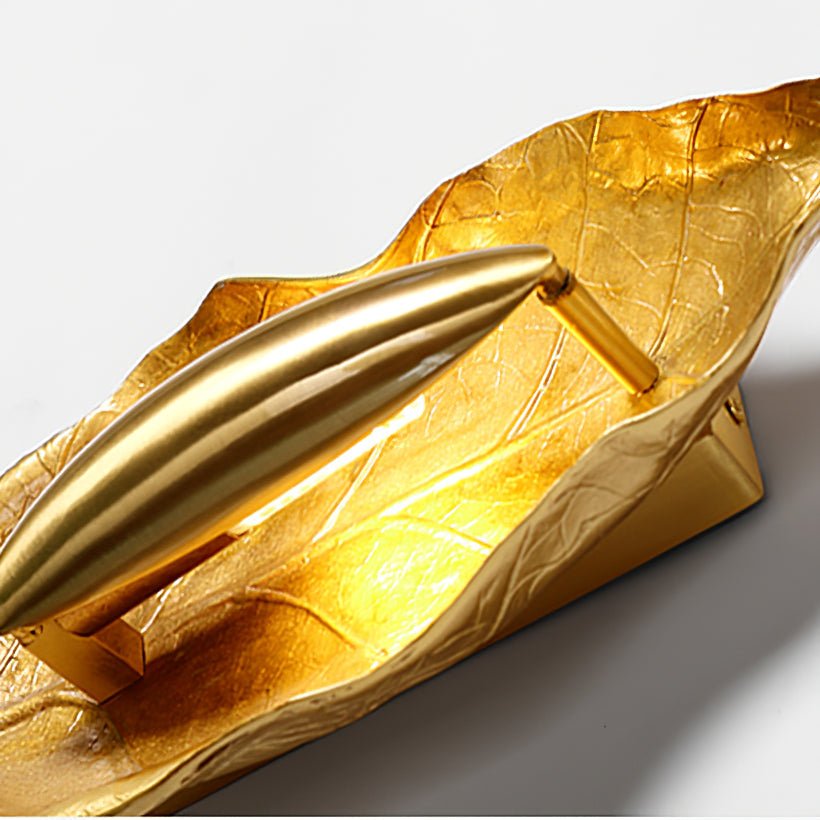 Evraee Nordic Art Leaf Brass Wall Lamp - Letslighting