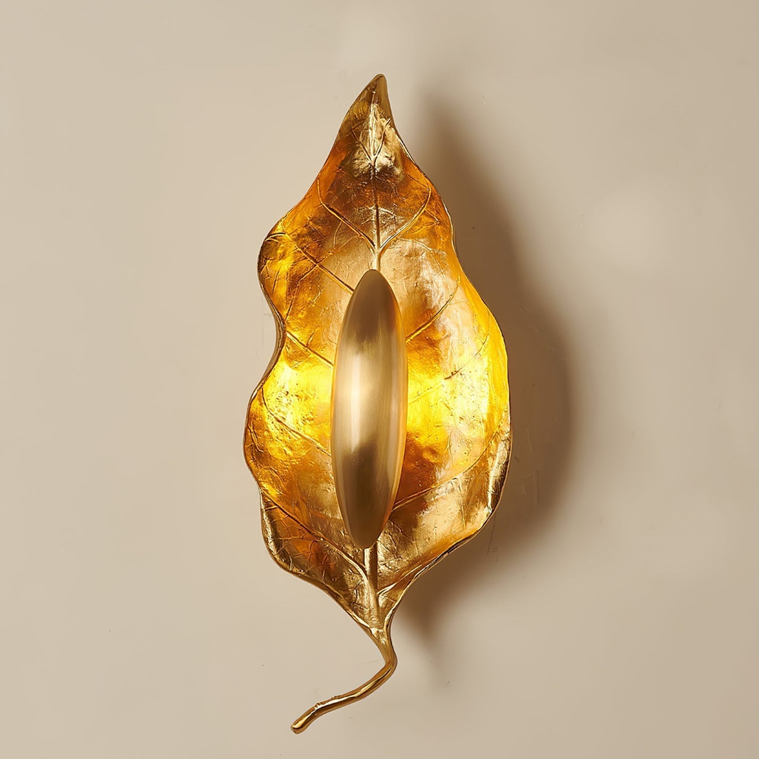 Evraee Nordic Art Leaf Brass Wall Lamp - Letslighting