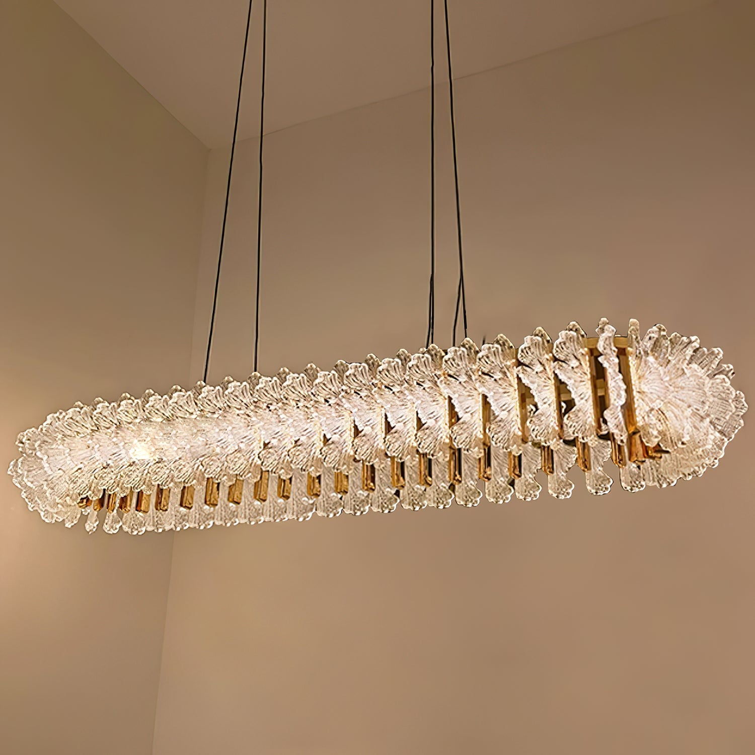 Ulcarir Luxury Leaf Glass Acrylic Chandelier - Letslighting