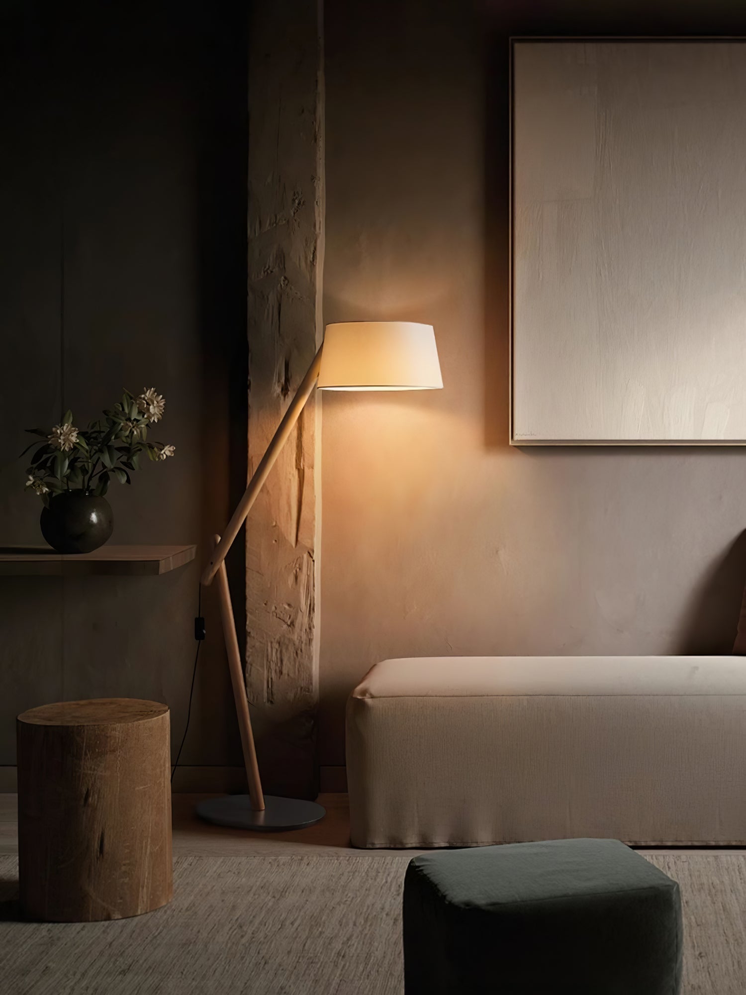 Cethar Scandinavian Fabric Floor Lamp - Letslighting