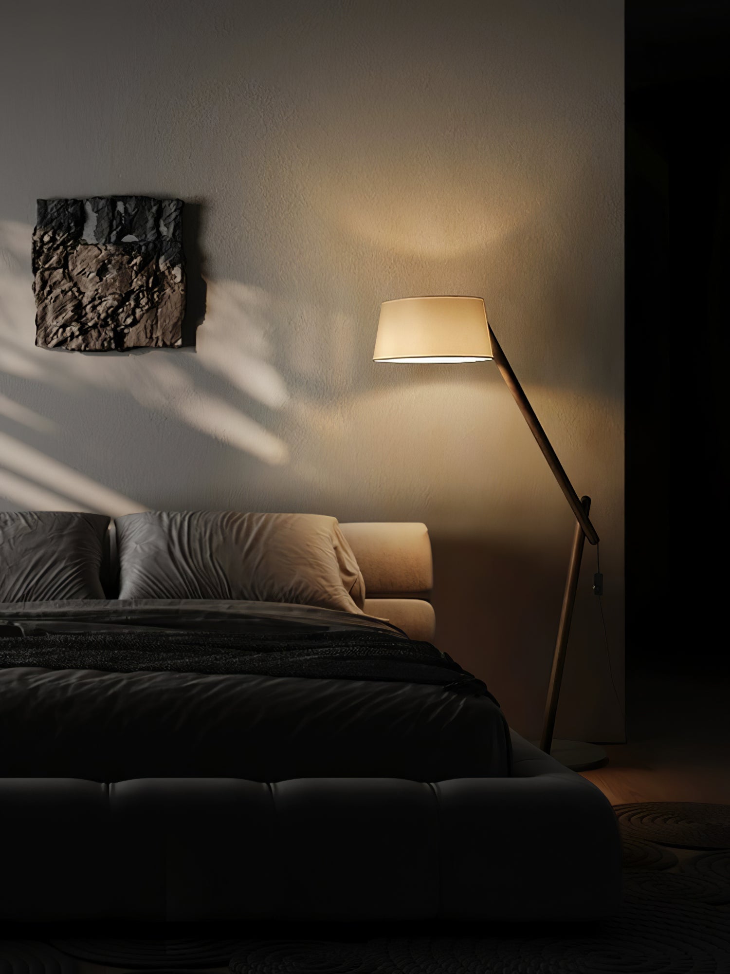 Cethar Scandinavian Fabric Floor Lamp - Letslighting