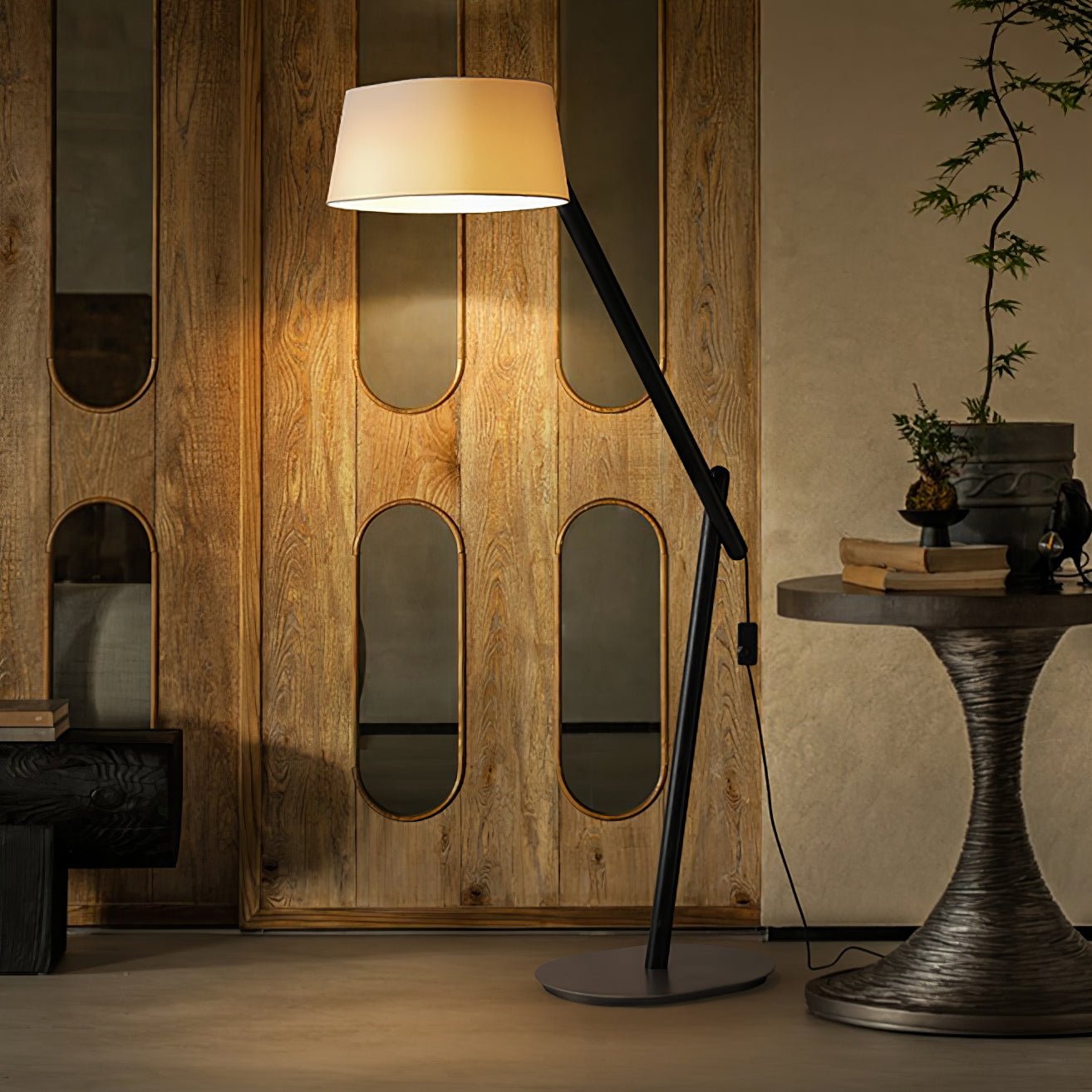 Cethar Scandinavian Fabric Floor Lamp - Letslighting