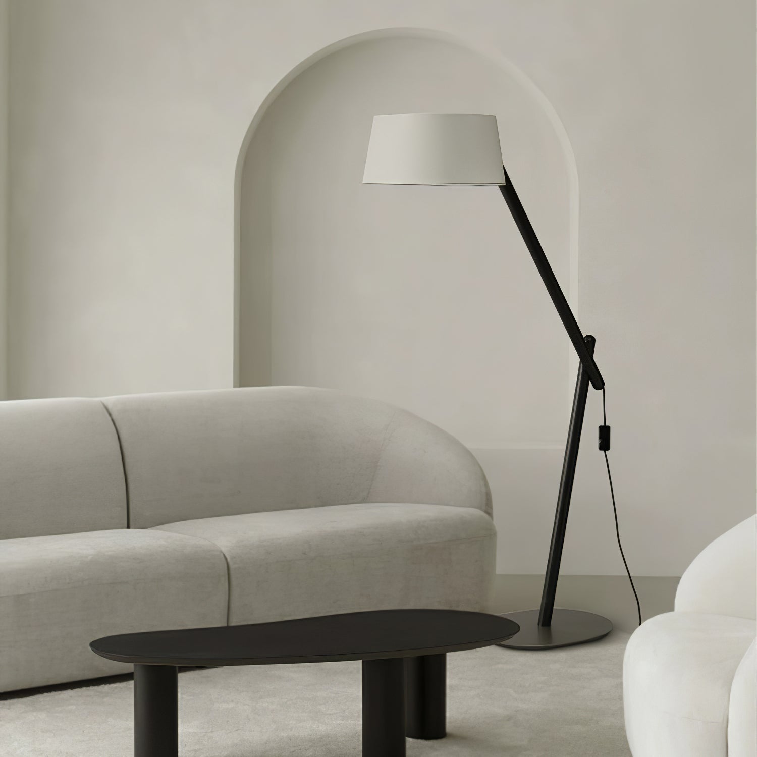 Cethar Scandinavian Fabric Floor Lamp - Letslighting