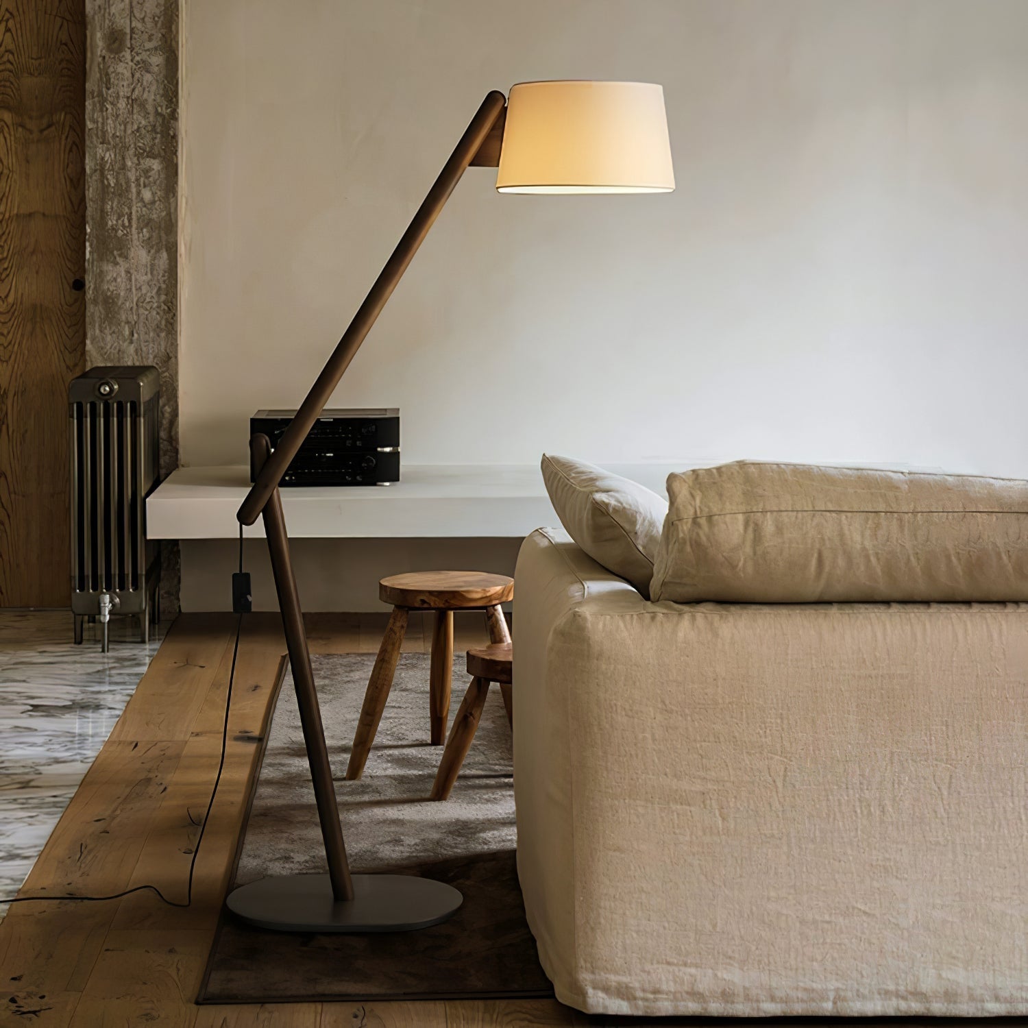 Cethar Scandinavian Fabric Floor Lamp - Letslighting
