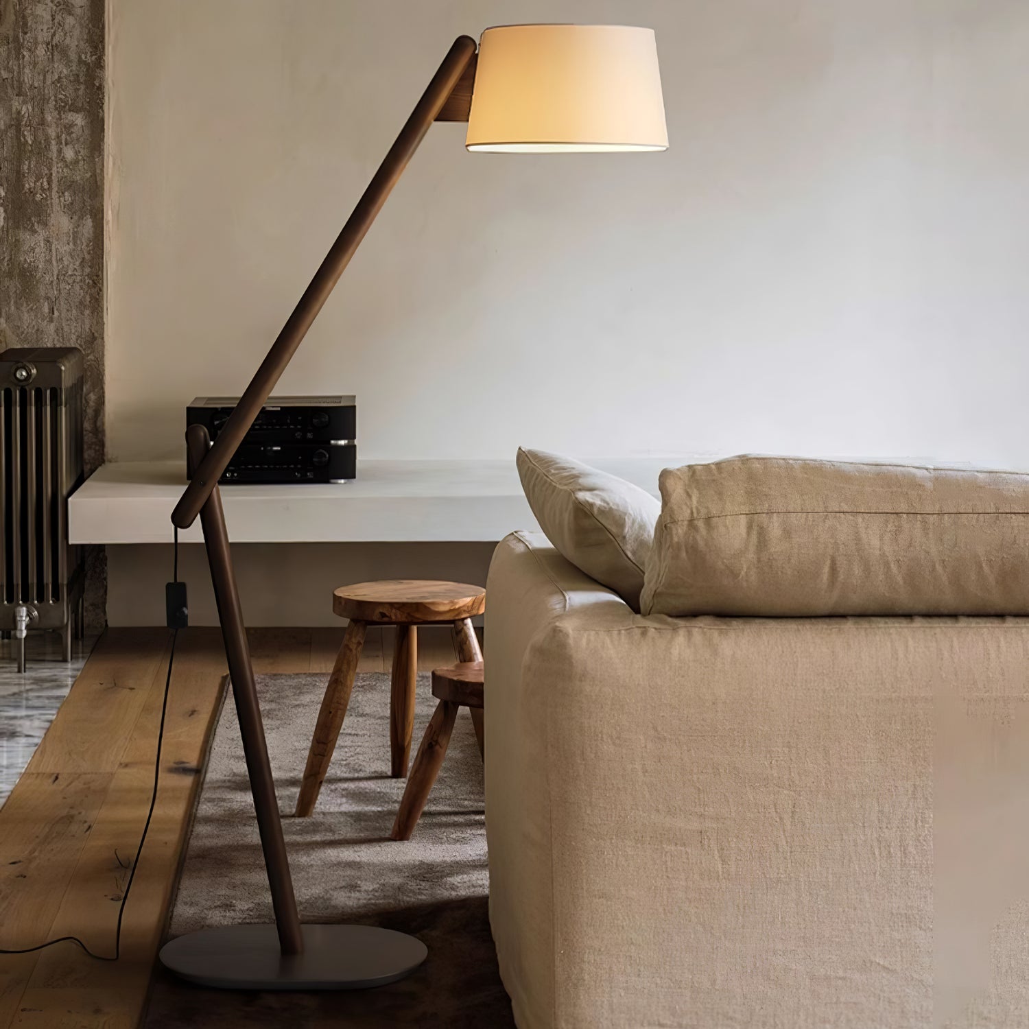Cethar Scandinavian Fabric Floor Lamp - Letslighting