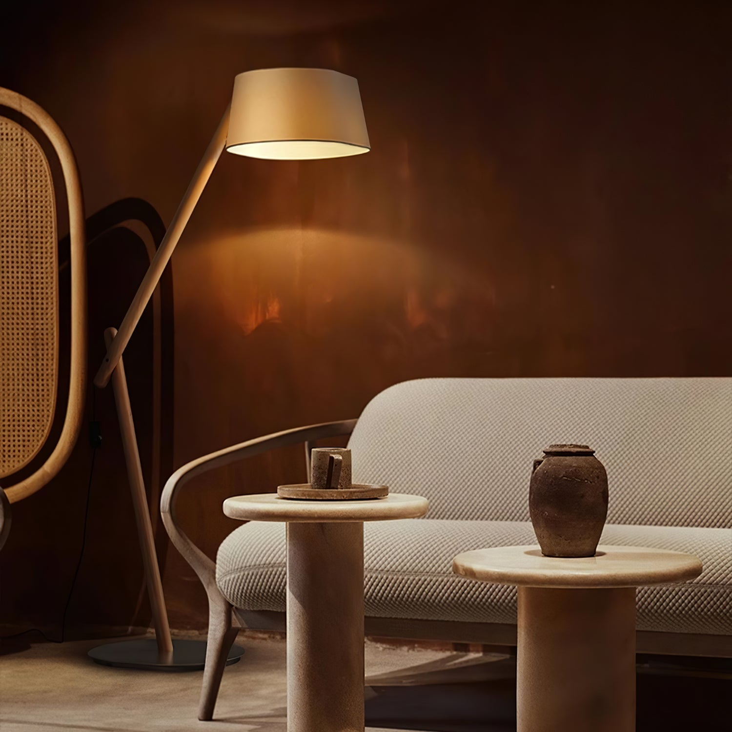 Cethar Scandinavian Fabric Floor Lamp - Letslighting