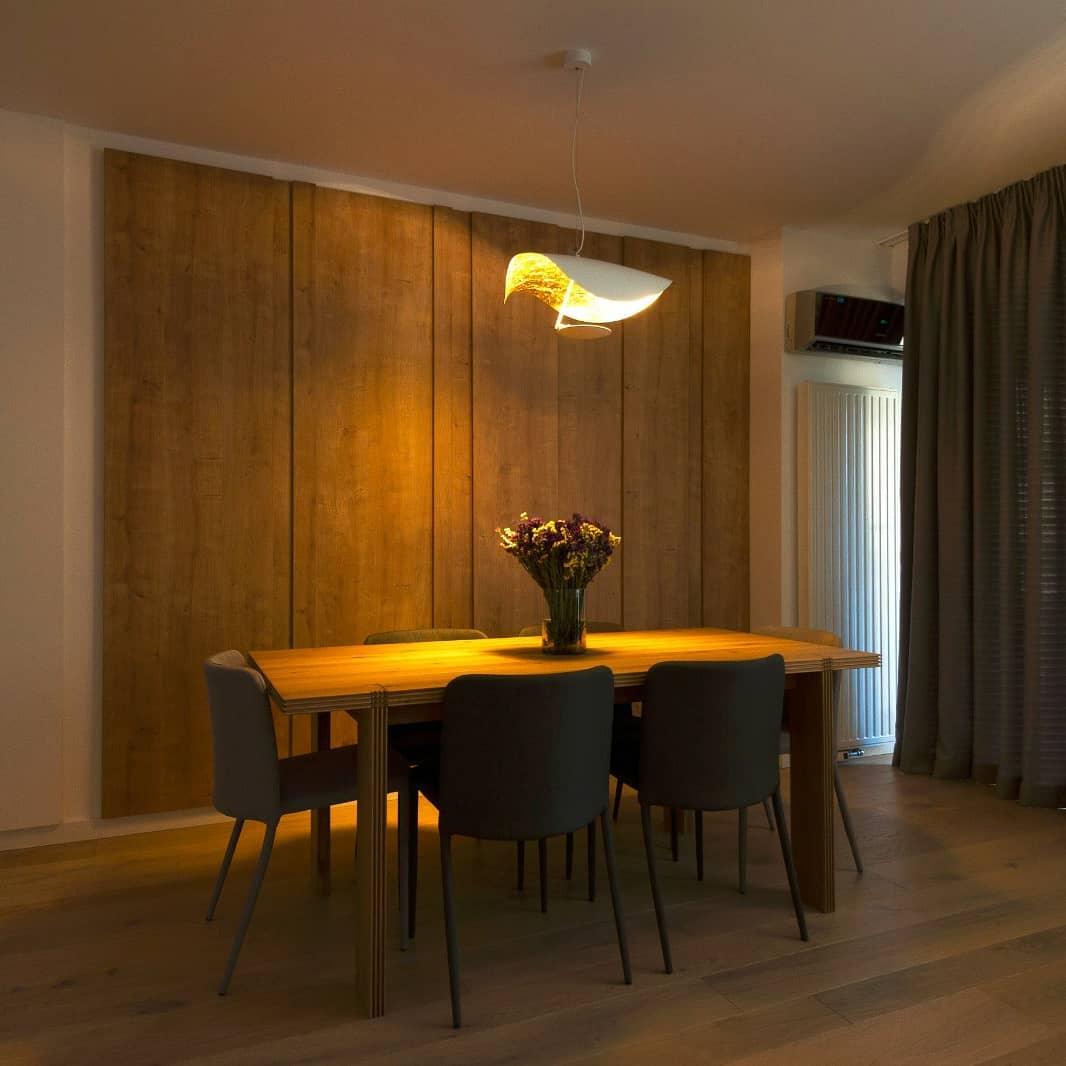 Lustra Pendant Lamp Black Gold Curved Shade - Letslighting