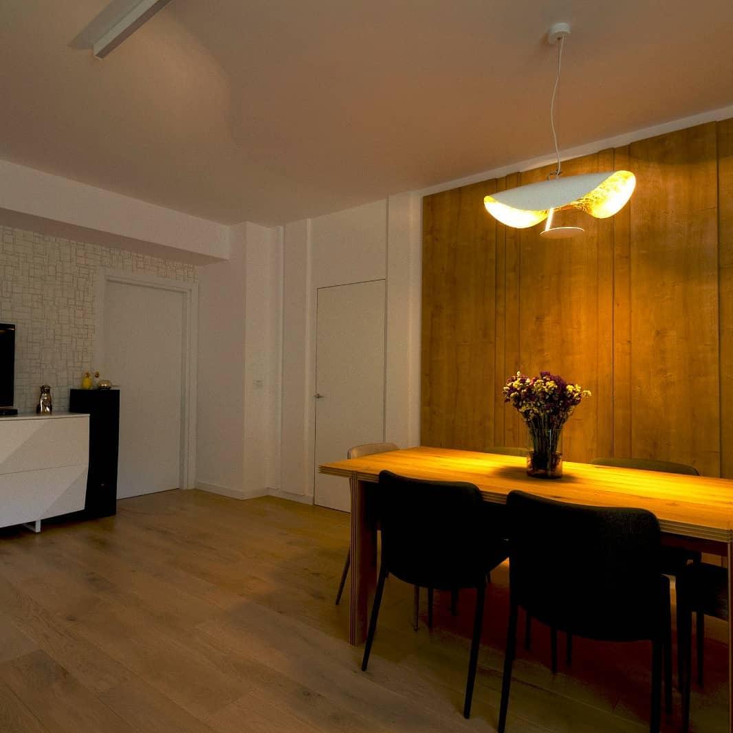 Lustra Pendant Lamp Black Gold Curved Shade - Letslighting