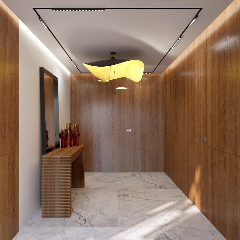 Lustra Pendant Lamp Black Gold Curved Shade - Letslighting