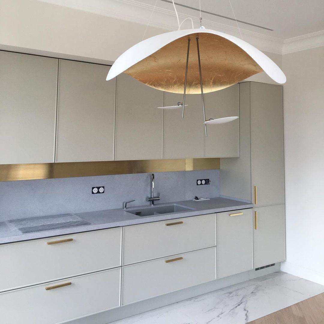 Lustra Pendant Lamp Black Gold Curved Shade - Letslighting