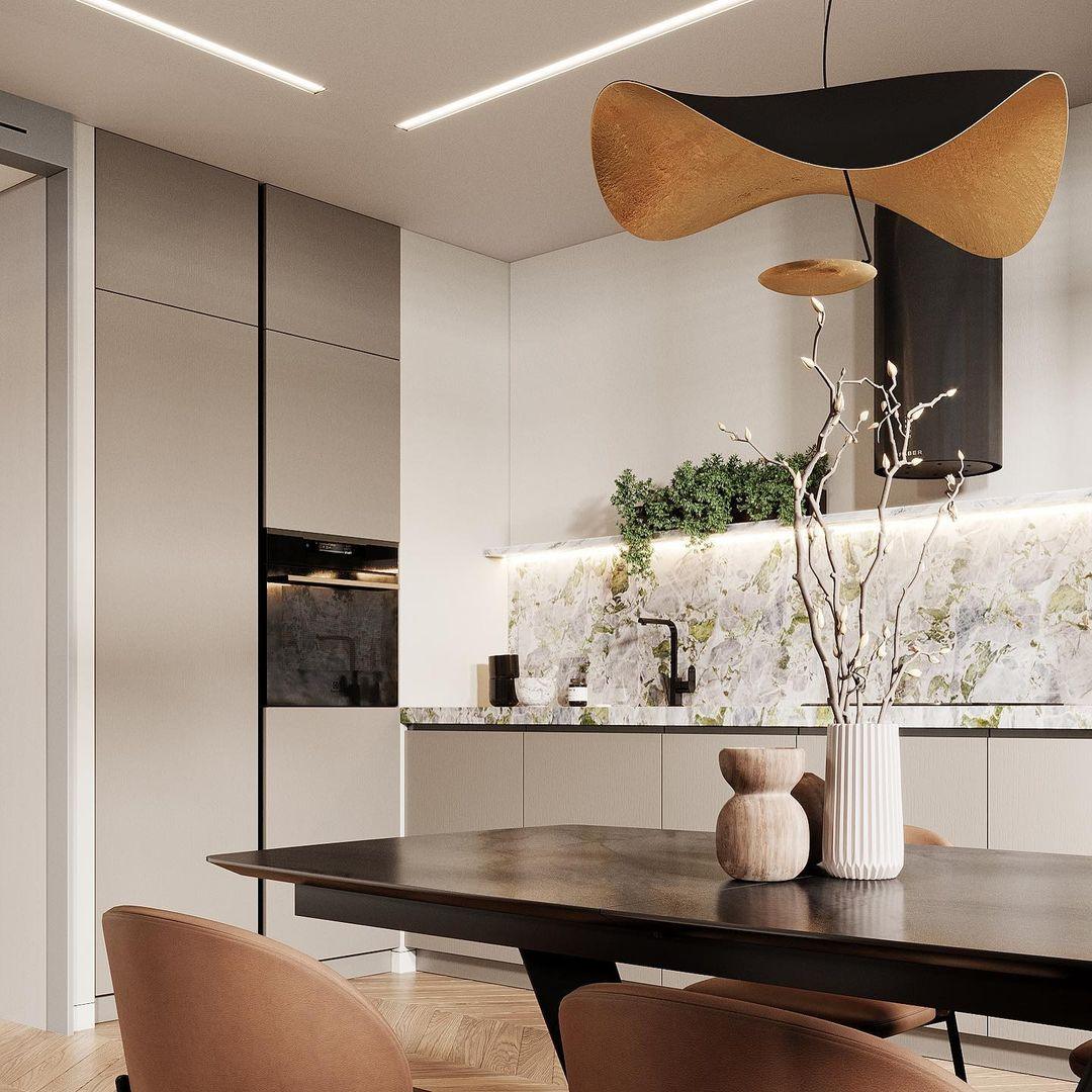Lustra Pendant Lamp Black Gold Curved Shade - Letslighting