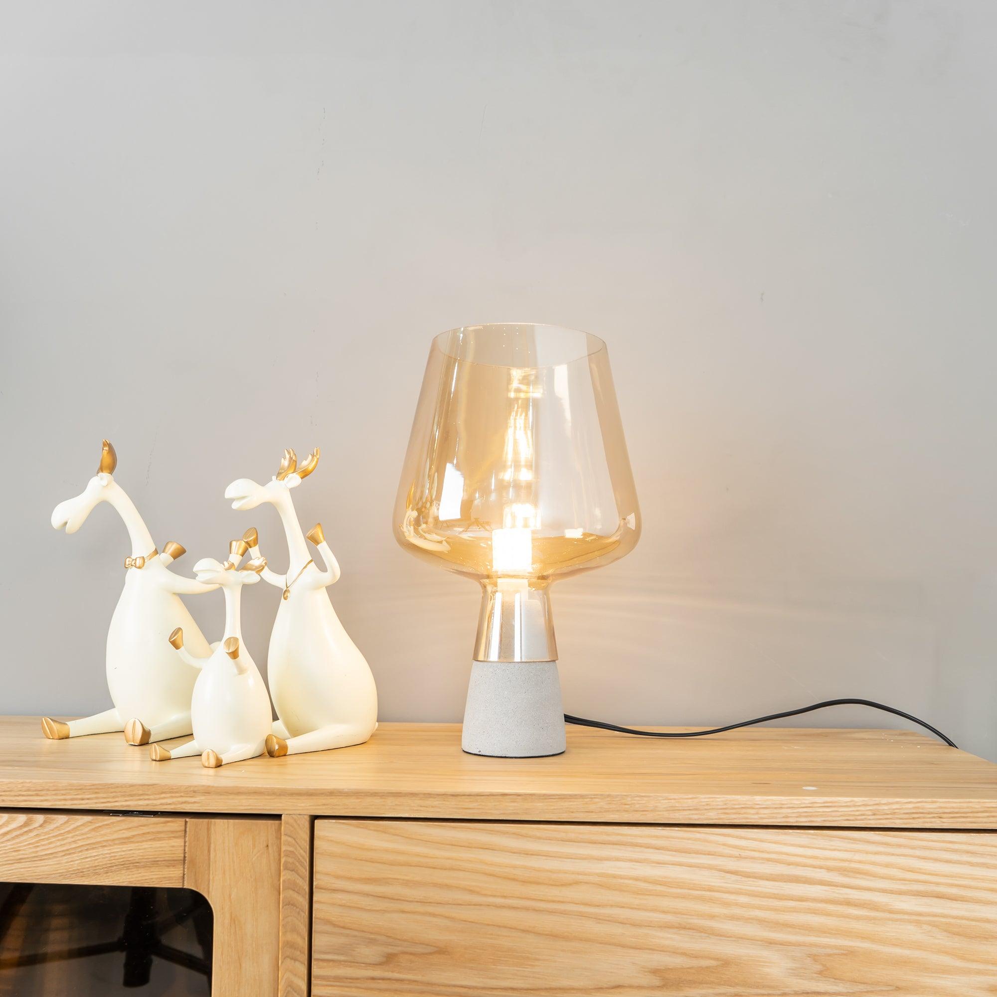 Lydia Minimalist Cement Table Lamp - Letslighting