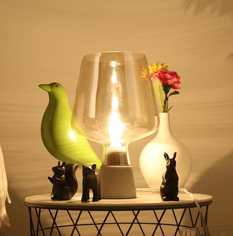Lydia Minimalist Cement Table Lamp - Letslighting