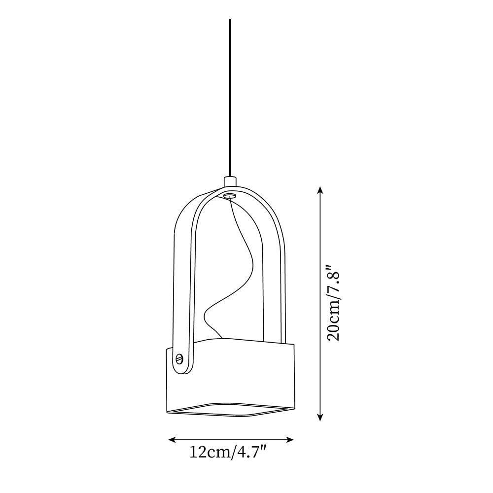 Cesta Pendant Light Square Yellow Travertine - Letslighting