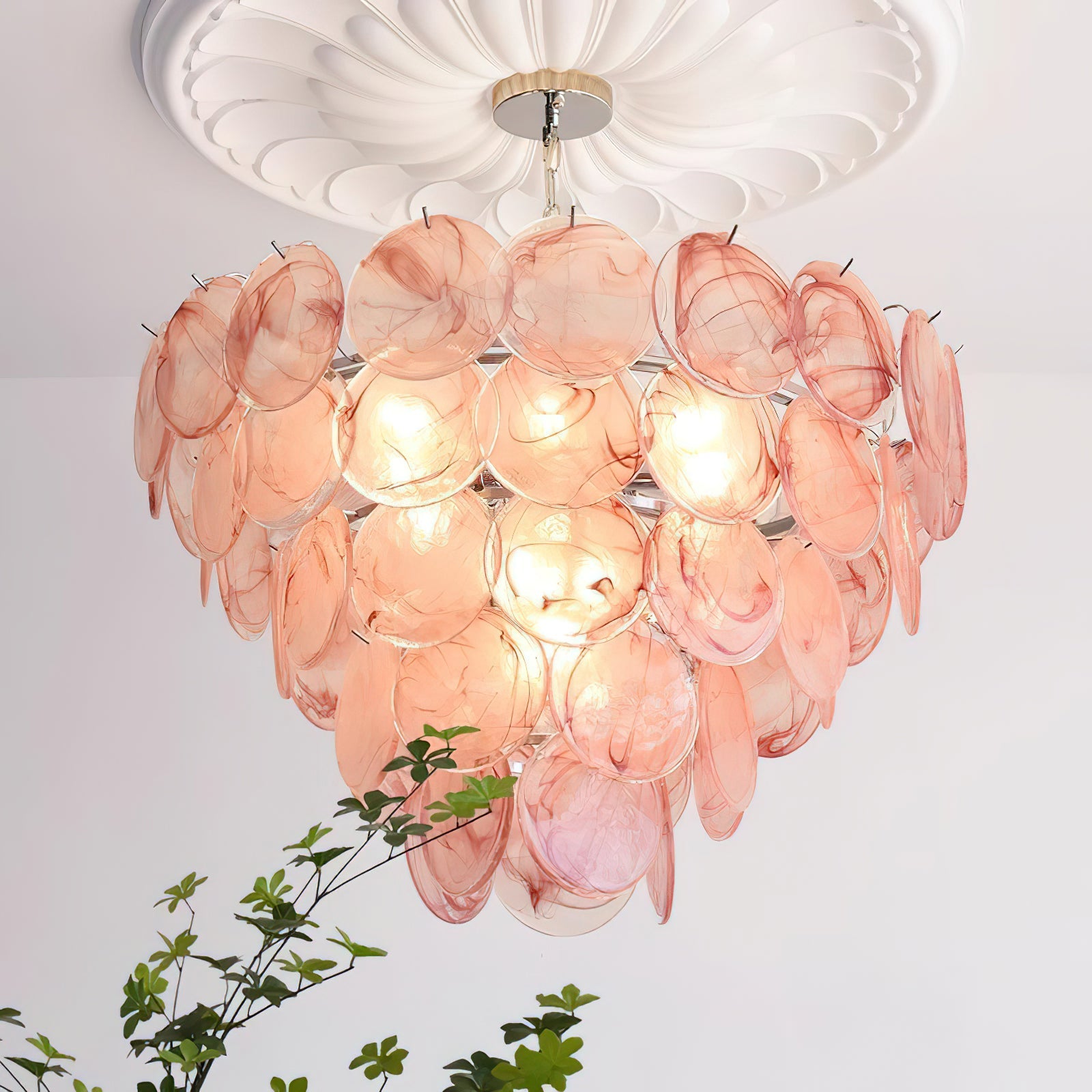 Lelaina Chandelier Hand-Blown Glass Cascade - Letslighting
