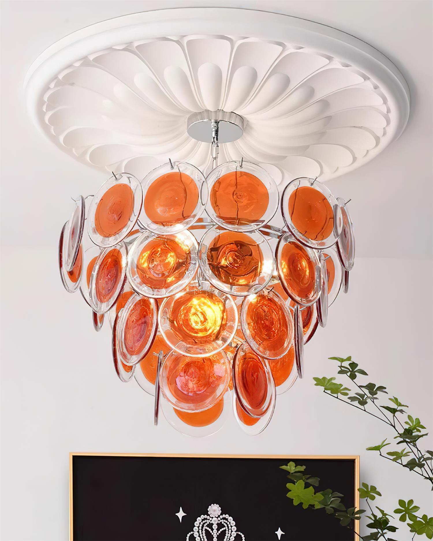 Lelaina Chandelier Hand-Blown Glass Cascade - Letslighting