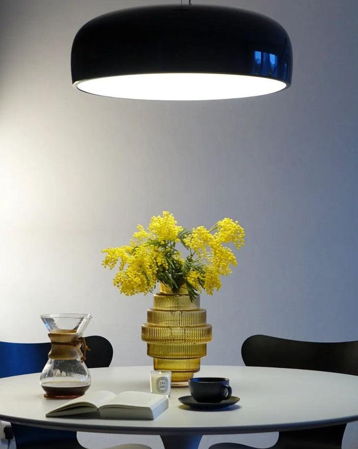 Letifly Pendant Lamp Glossy Black Dome - Letslighting