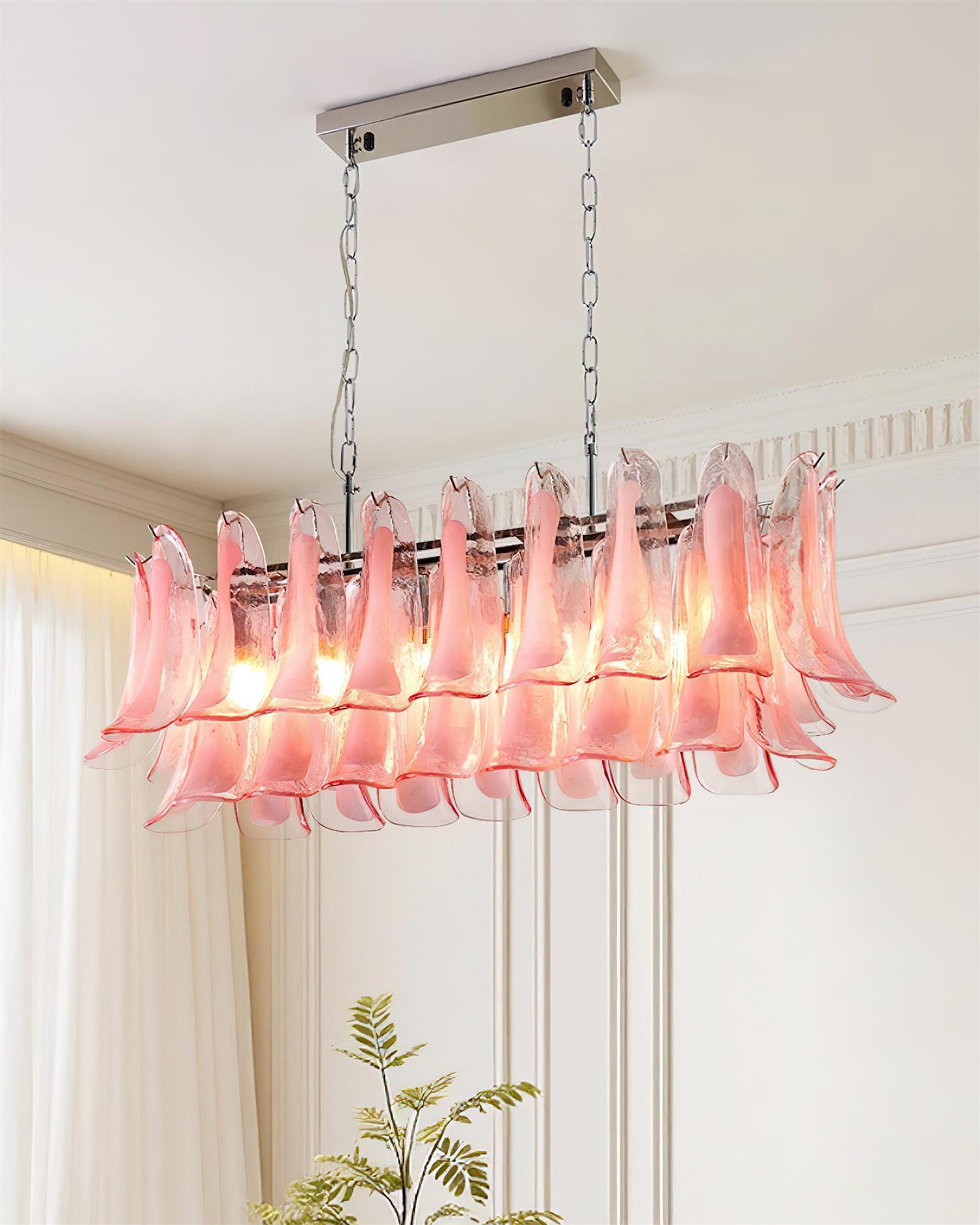 Elizabeth Murano Chandelier Rectangular