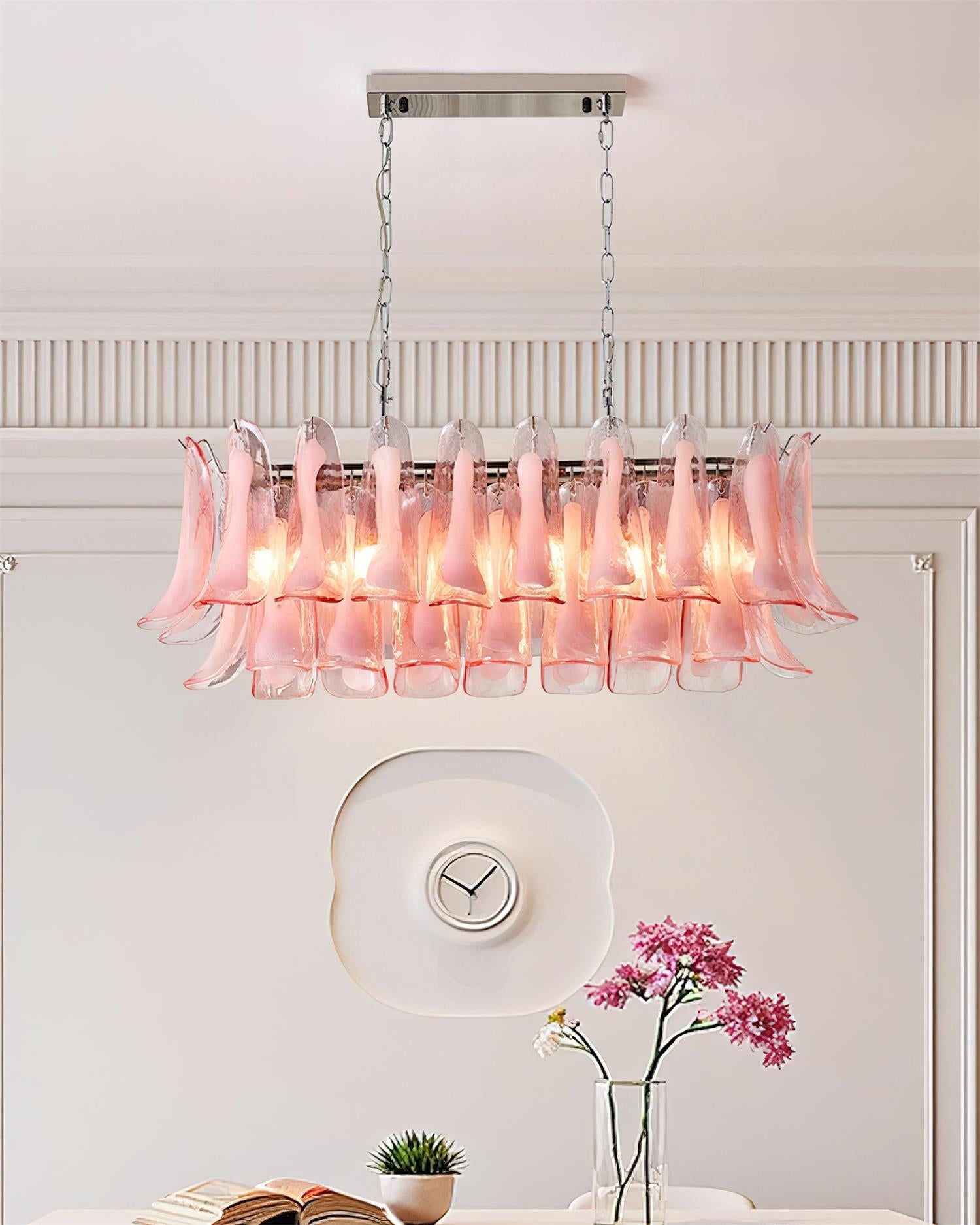 Elizabeth Murano Chandelier Rectangular