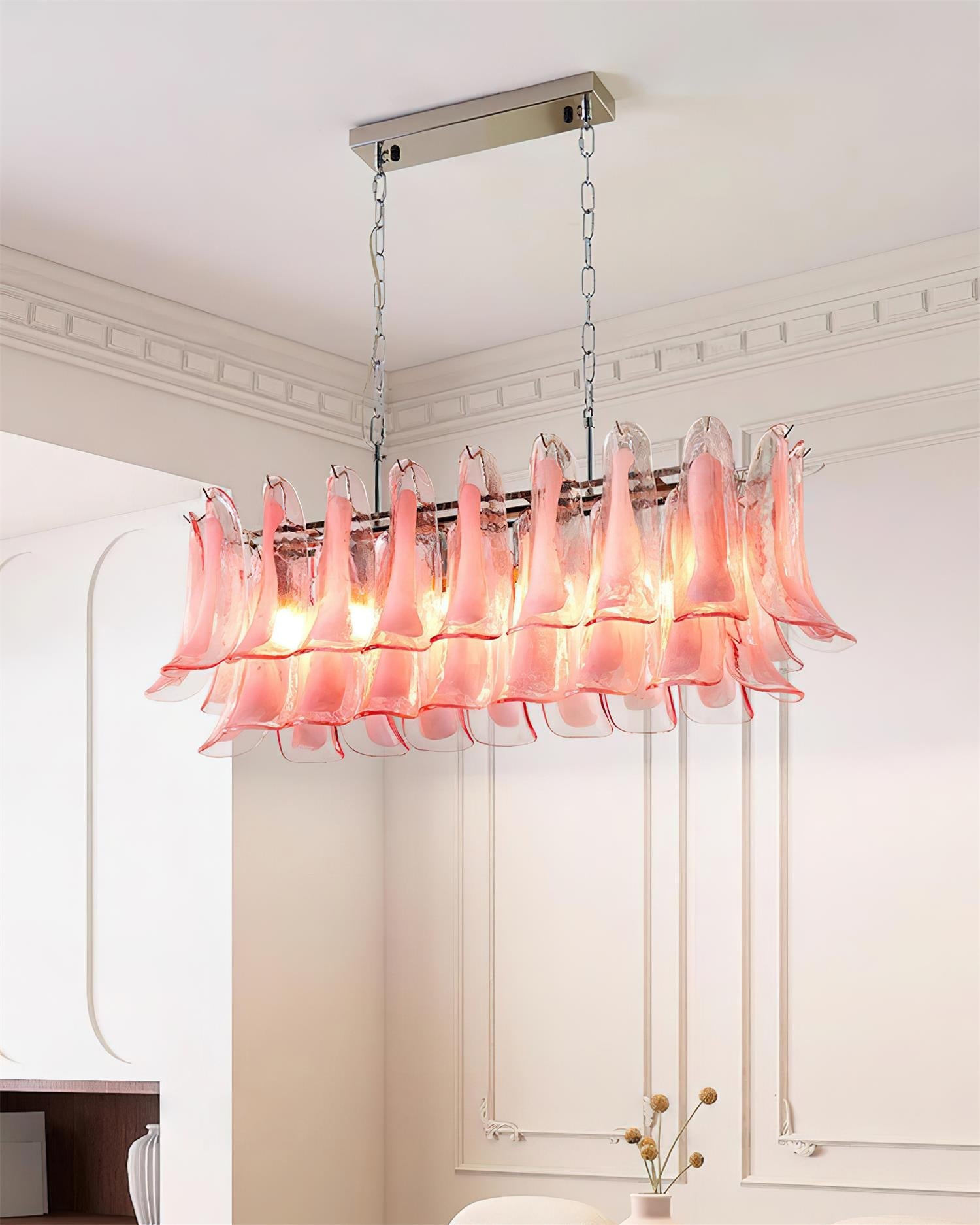 Elizabeth Murano Chandelier Rectangular