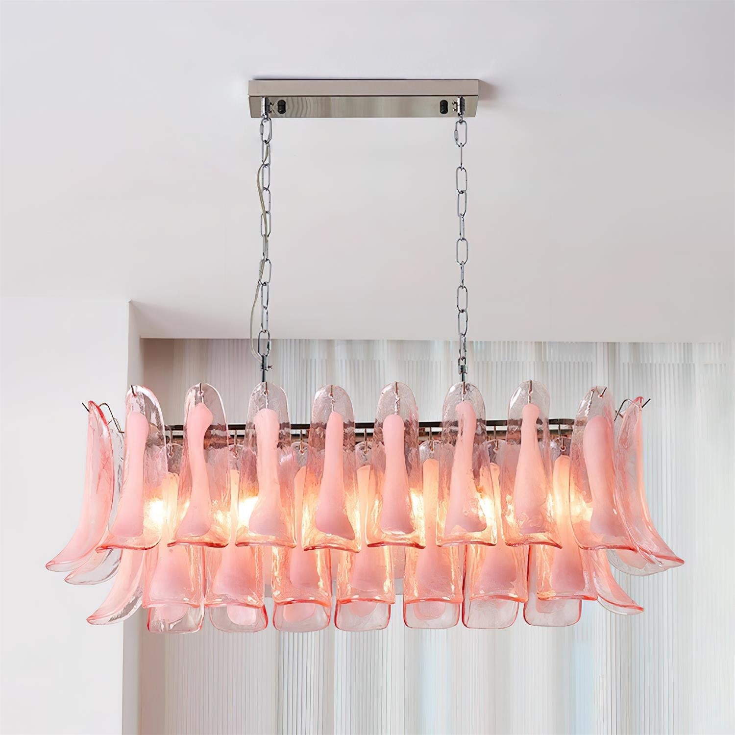 Elizabeth Murano Chandelier Rectangular