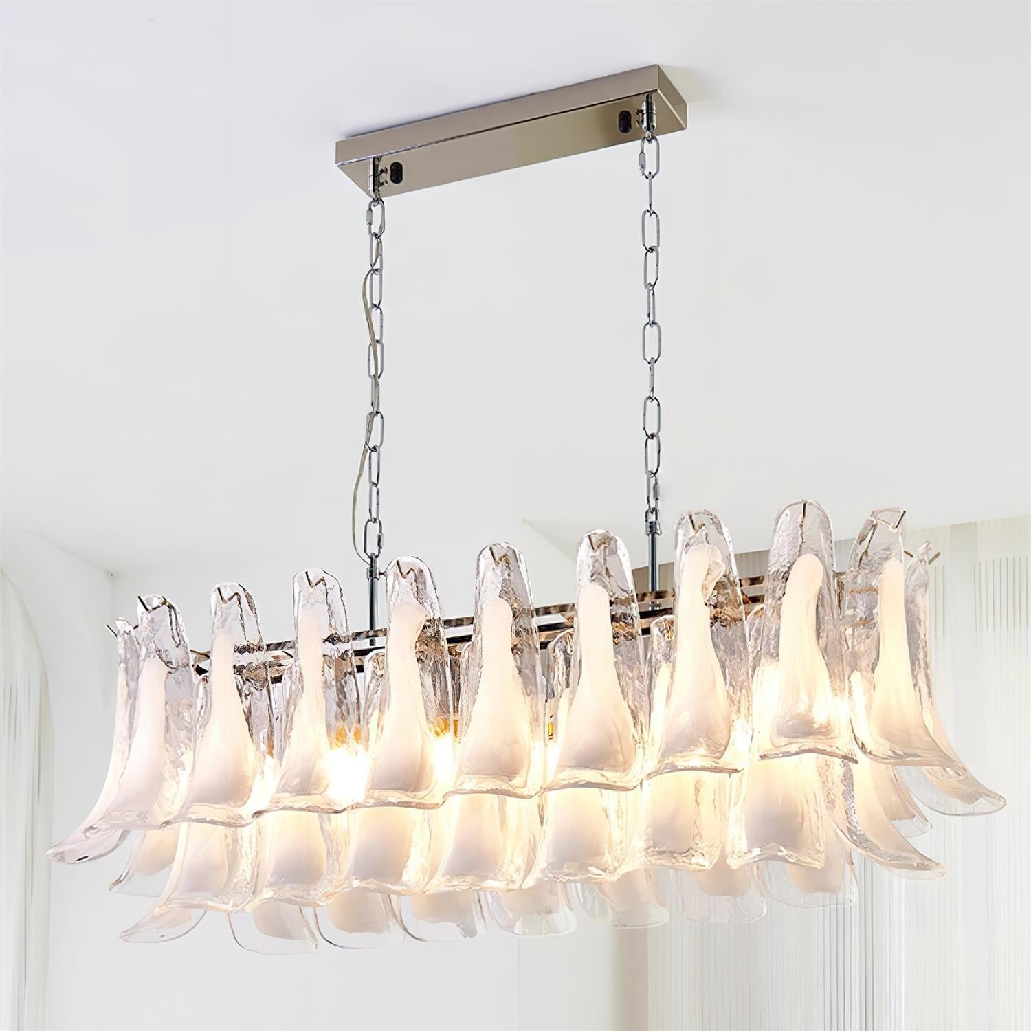Elizabeth Murano Chandelier Rectangular