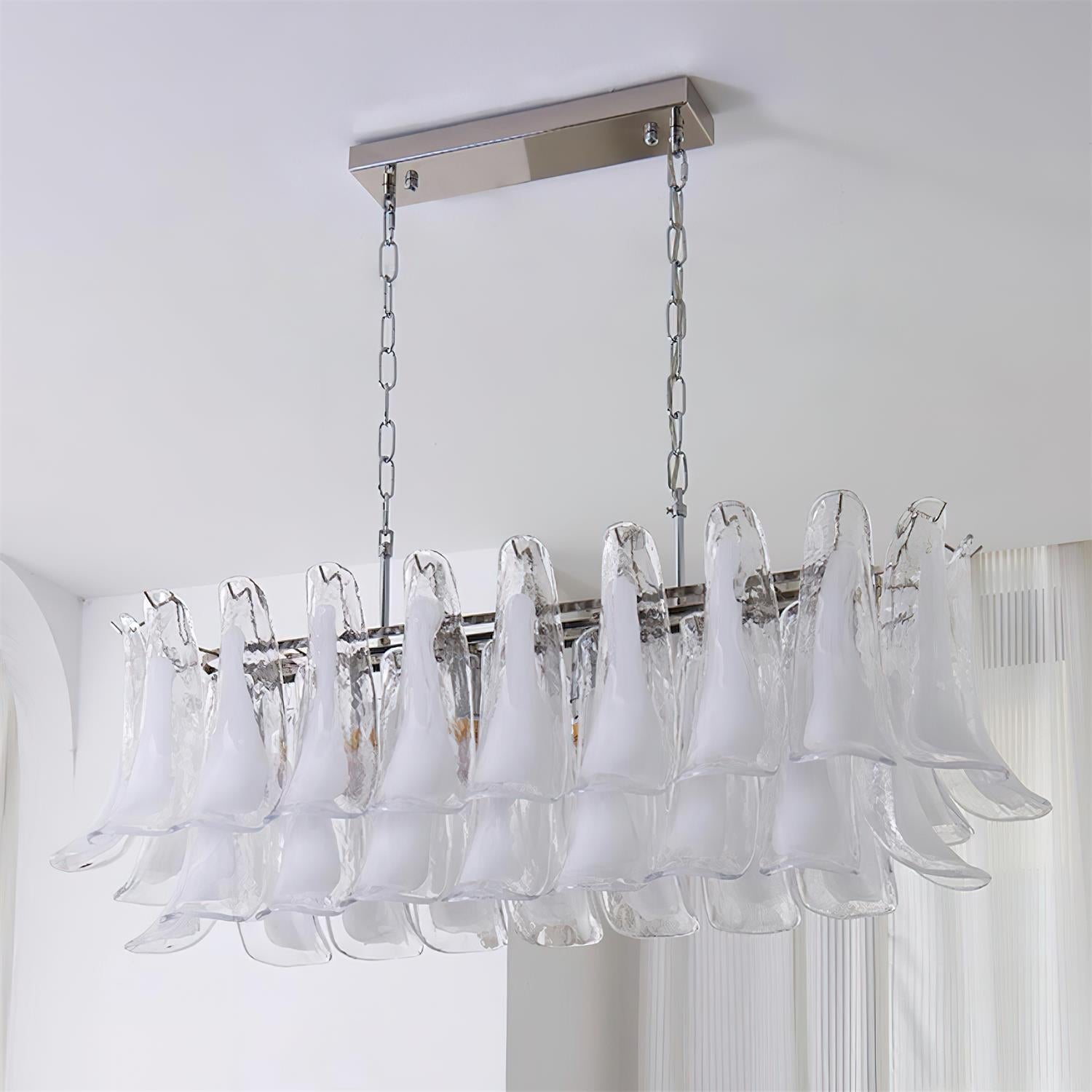 Elizabeth Murano Chandelier Rectangular