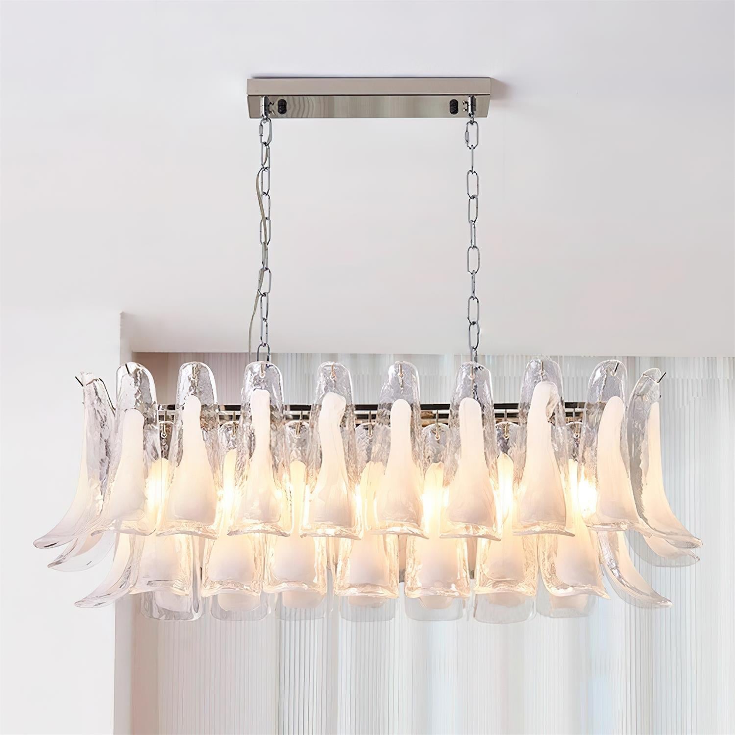 Elizabeth Murano Chandelier Rectangular