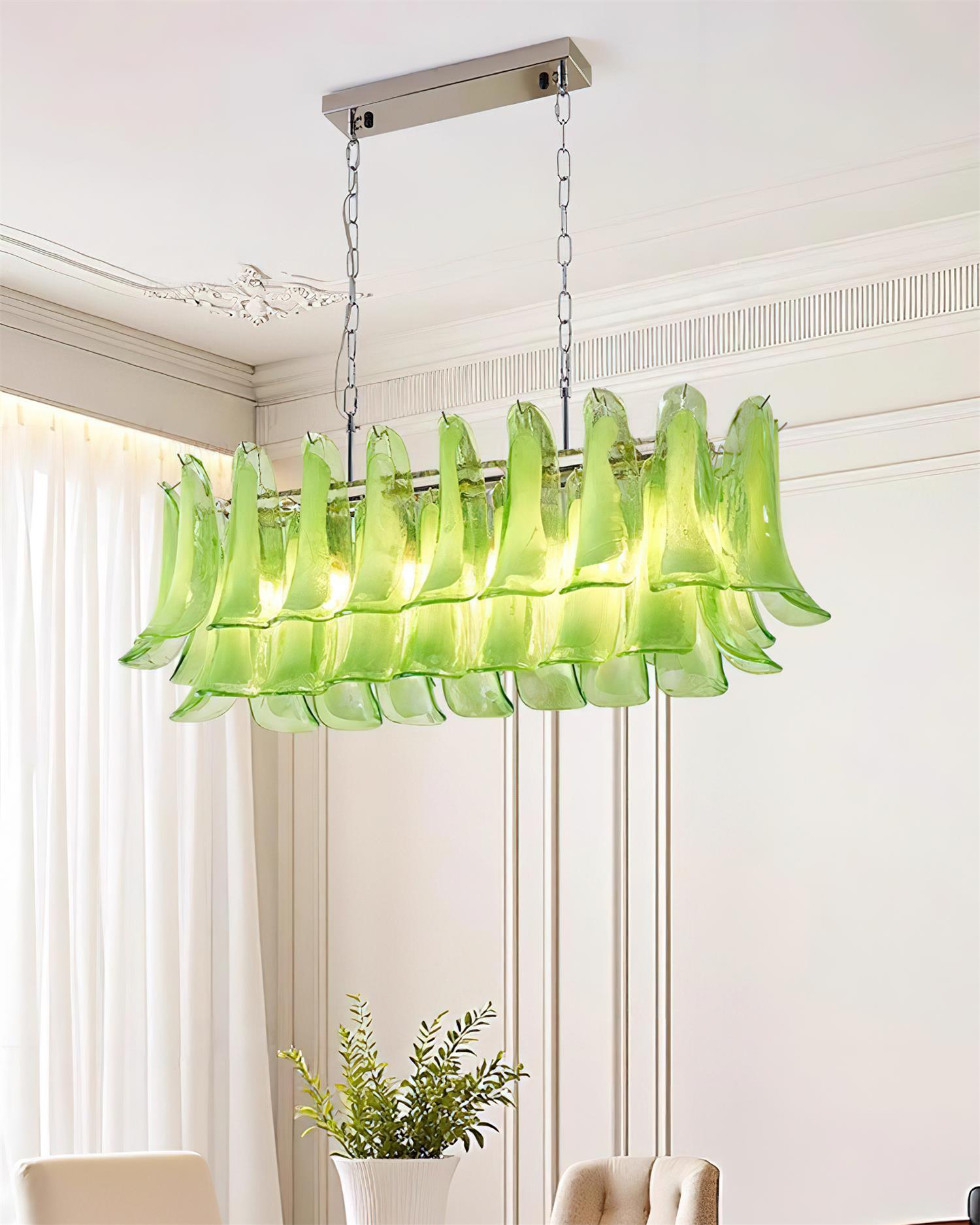 Elizabeth Murano Chandelier Rectangular