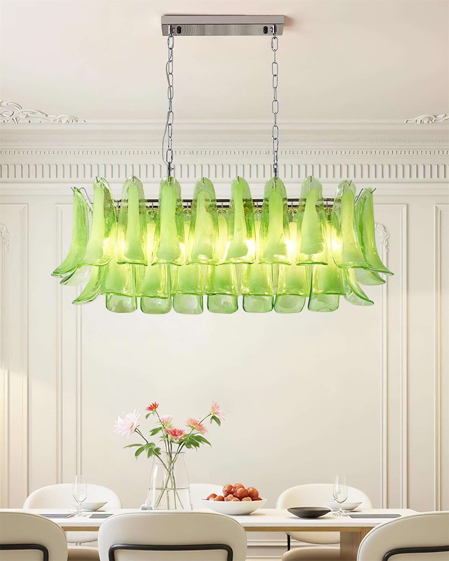 Elizabeth Murano Chandelier Rectangular