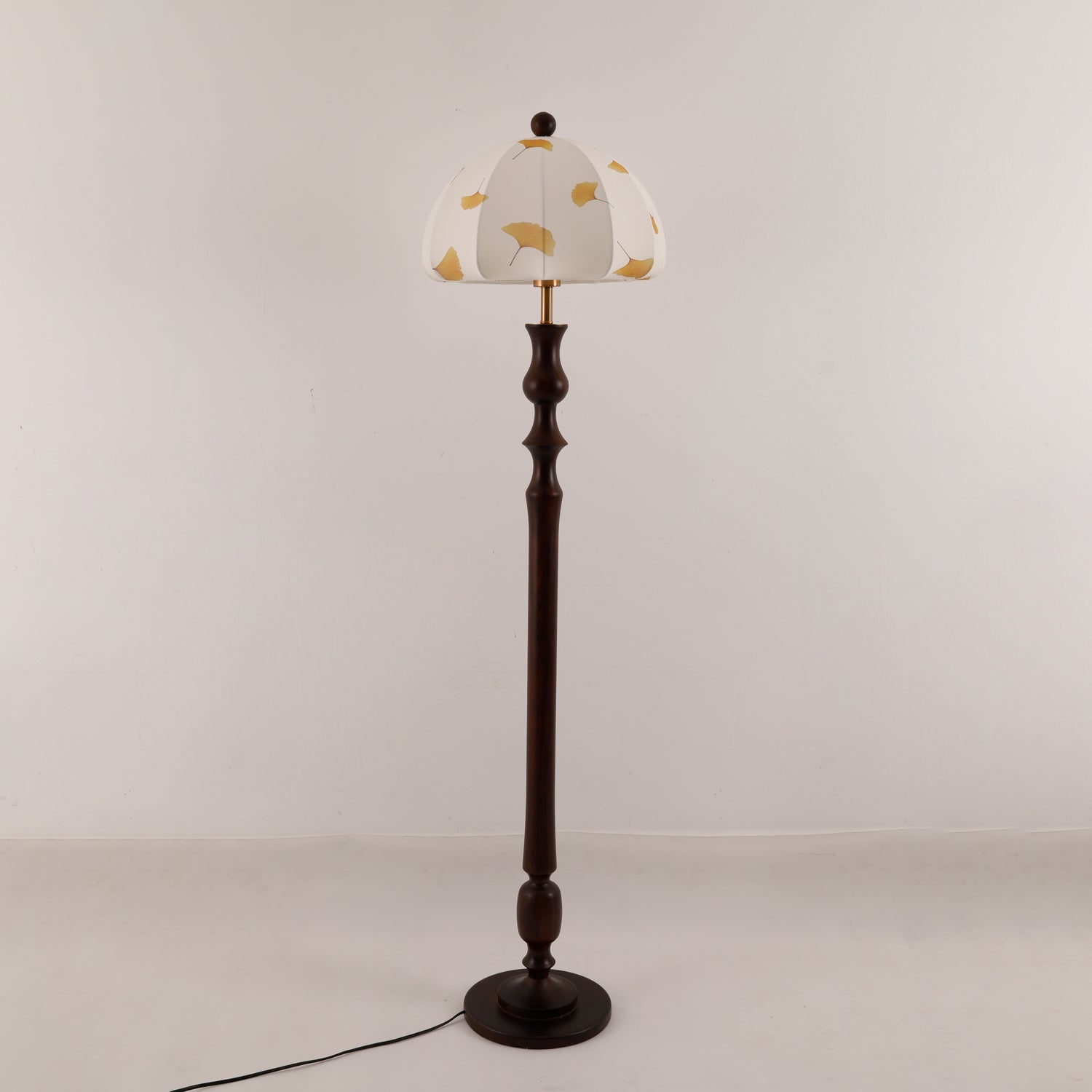 Ginkgore Wood Fabric Vintage Floor Lamp - Letslighting
