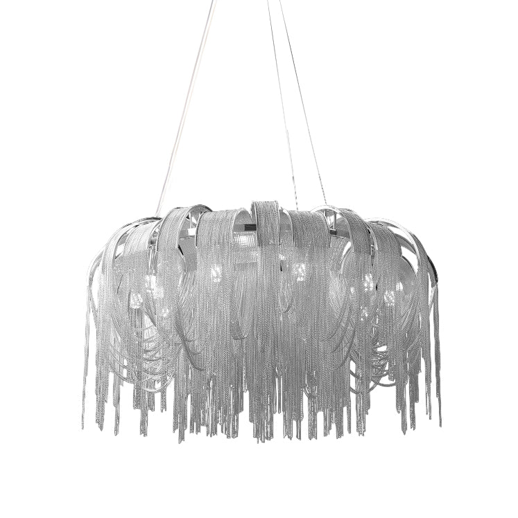 Lustra Chandelier Layered Chain Nickel Luxury - Letslighting