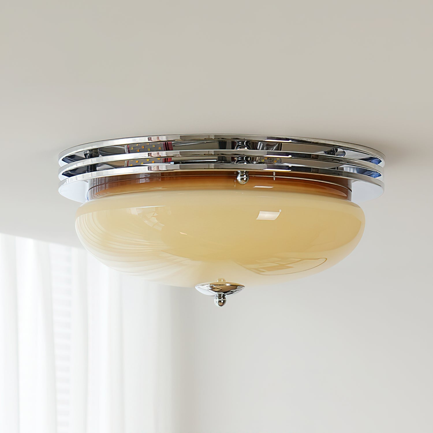 Ceiling Light Canopy and Glass Shade Classic Round Modern - Letslighting