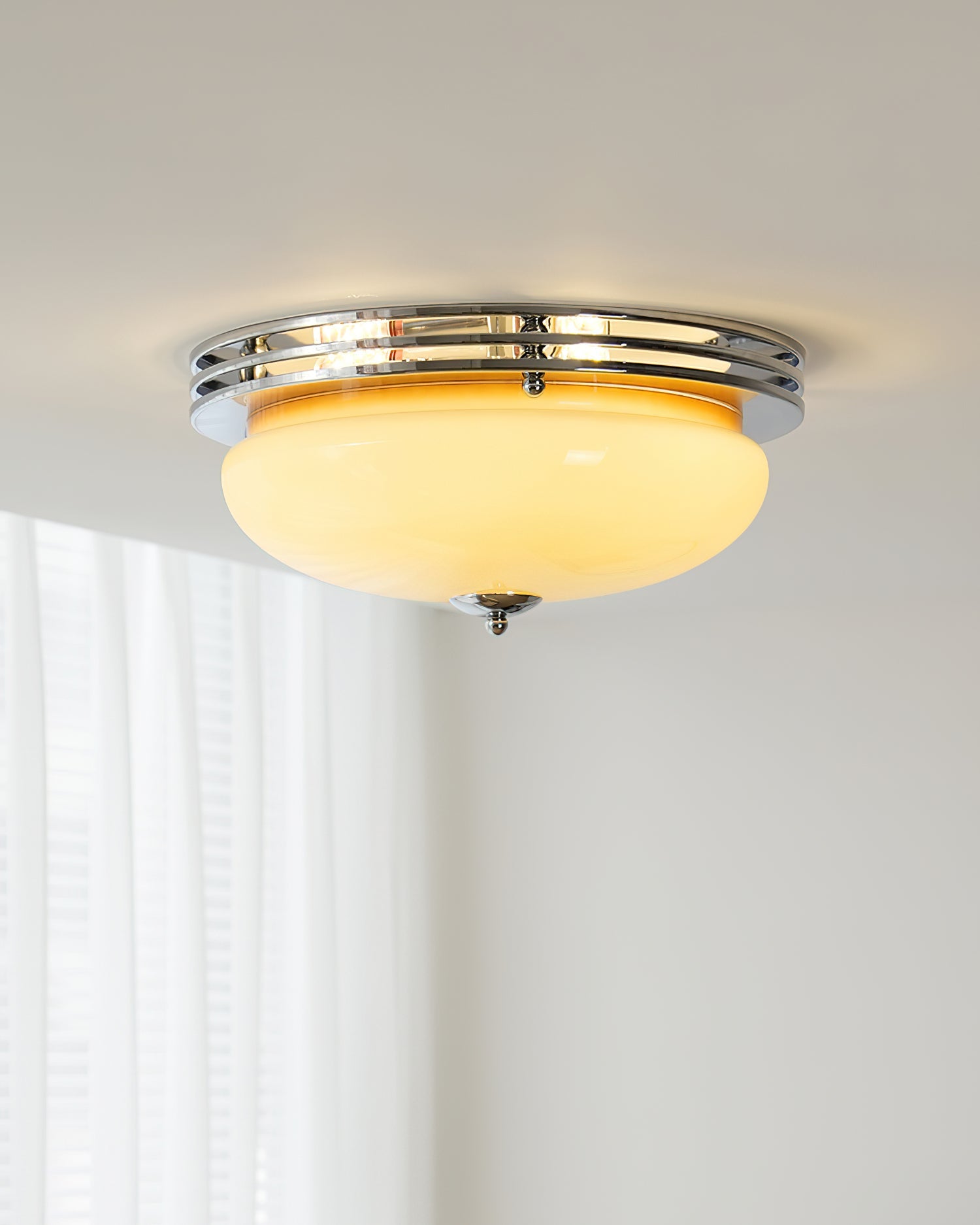 Ceiling Light Canopy and Glass Shade Classic Round Modern - Letslighting