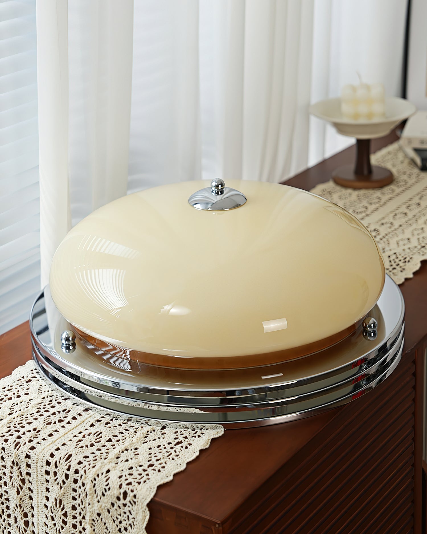 Ceiling Light Canopy and Glass Shade Classic Round Modern - Letslighting