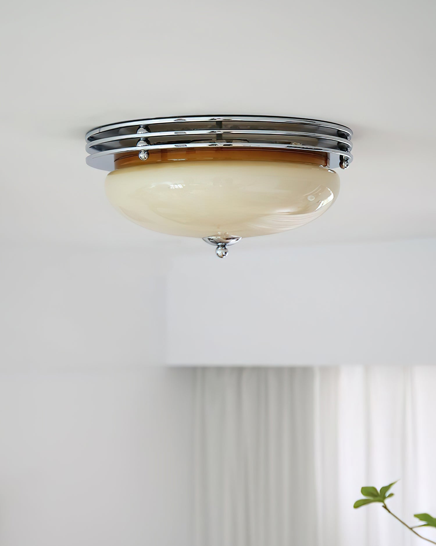 Ceiling Light Canopy and Glass Shade Classic Round Modern - Letslighting