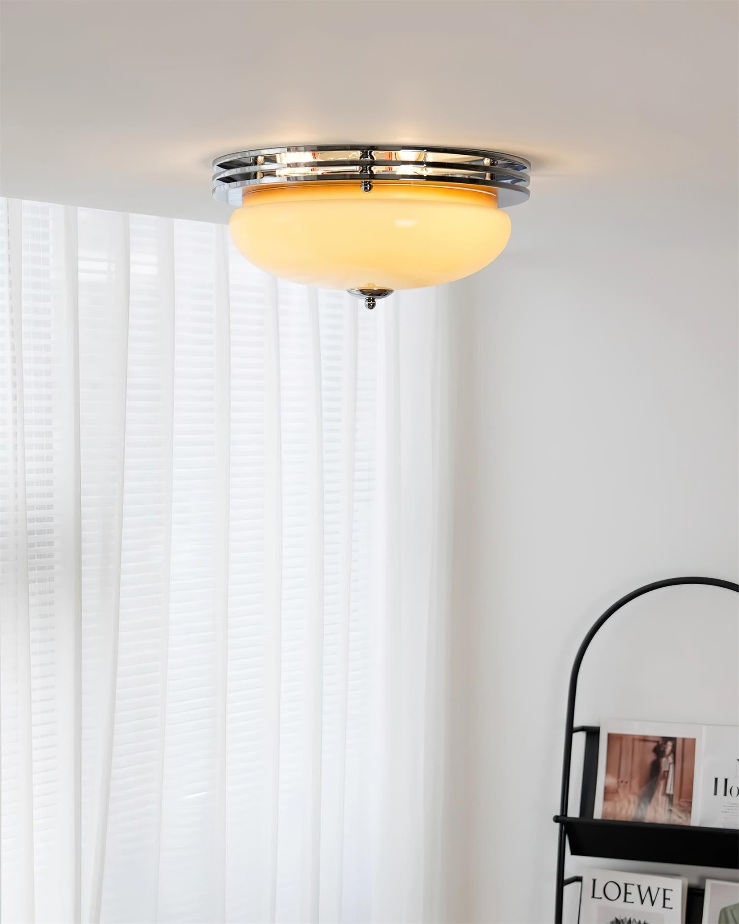 Ceiling Light Canopy and Glass Shade Classic Round Modern - Letslighting