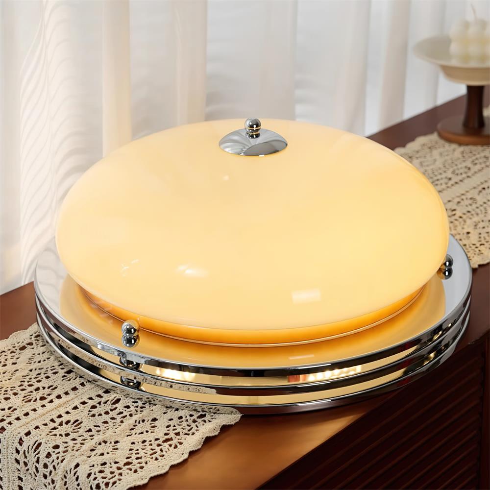 Ceiling Light Canopy and Glass Shade Classic Round Modern - Letslighting