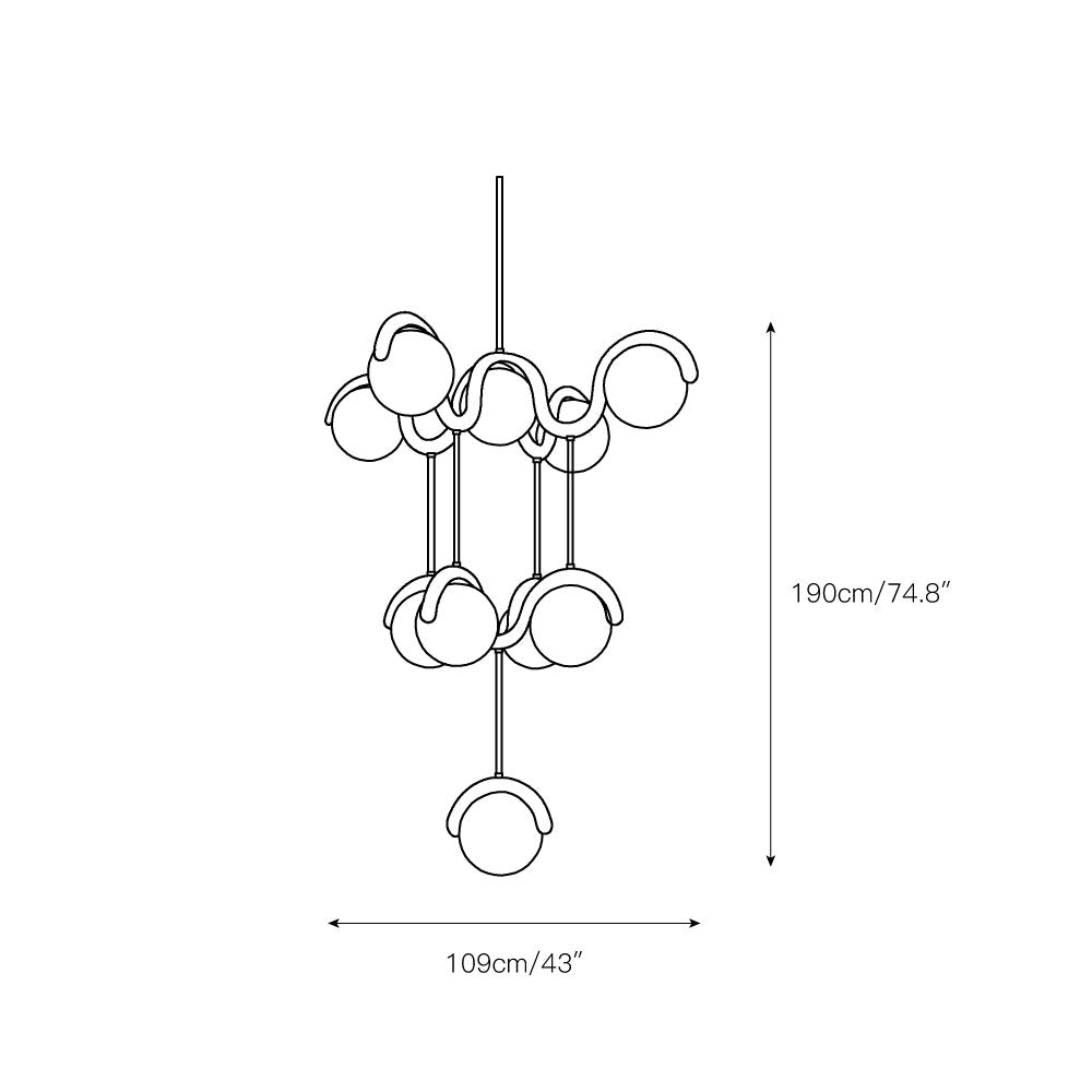 Eurvinen Creativity Elegance Art Brass Glass Chandelier - Letslighting