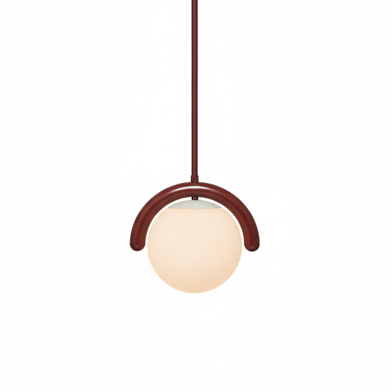 Aria Linear Chandelier Red&Silver